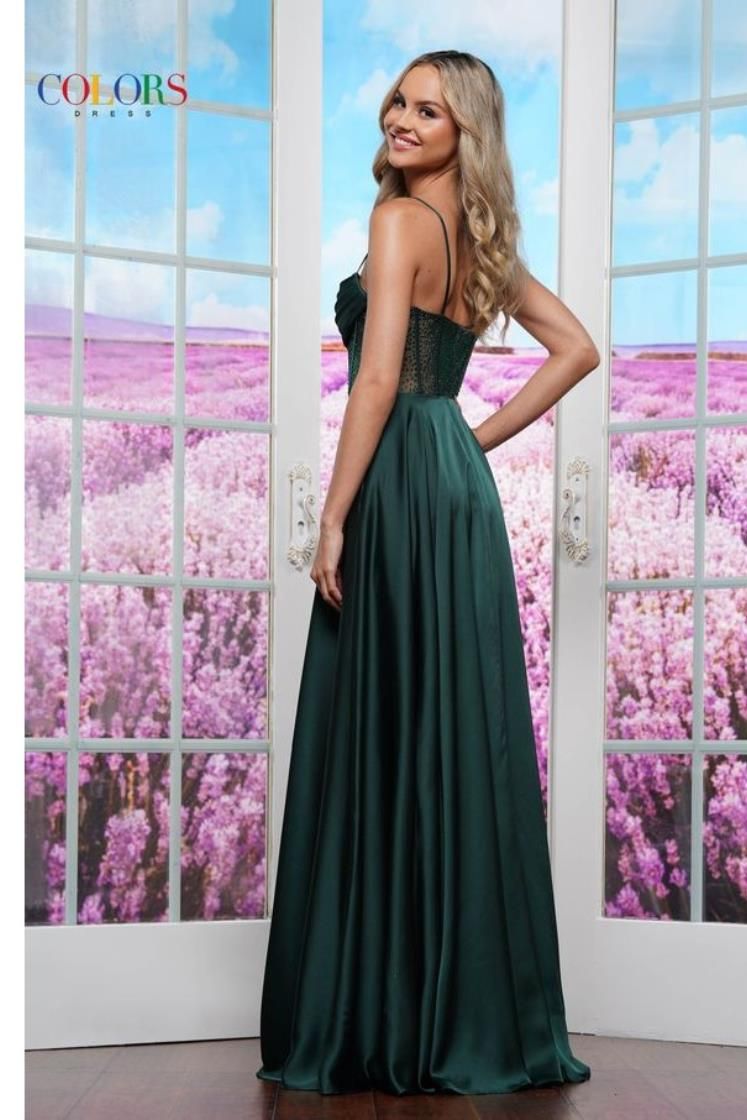 Colors Dress -3431 Sweetheart Draped Satin A-Line Dress