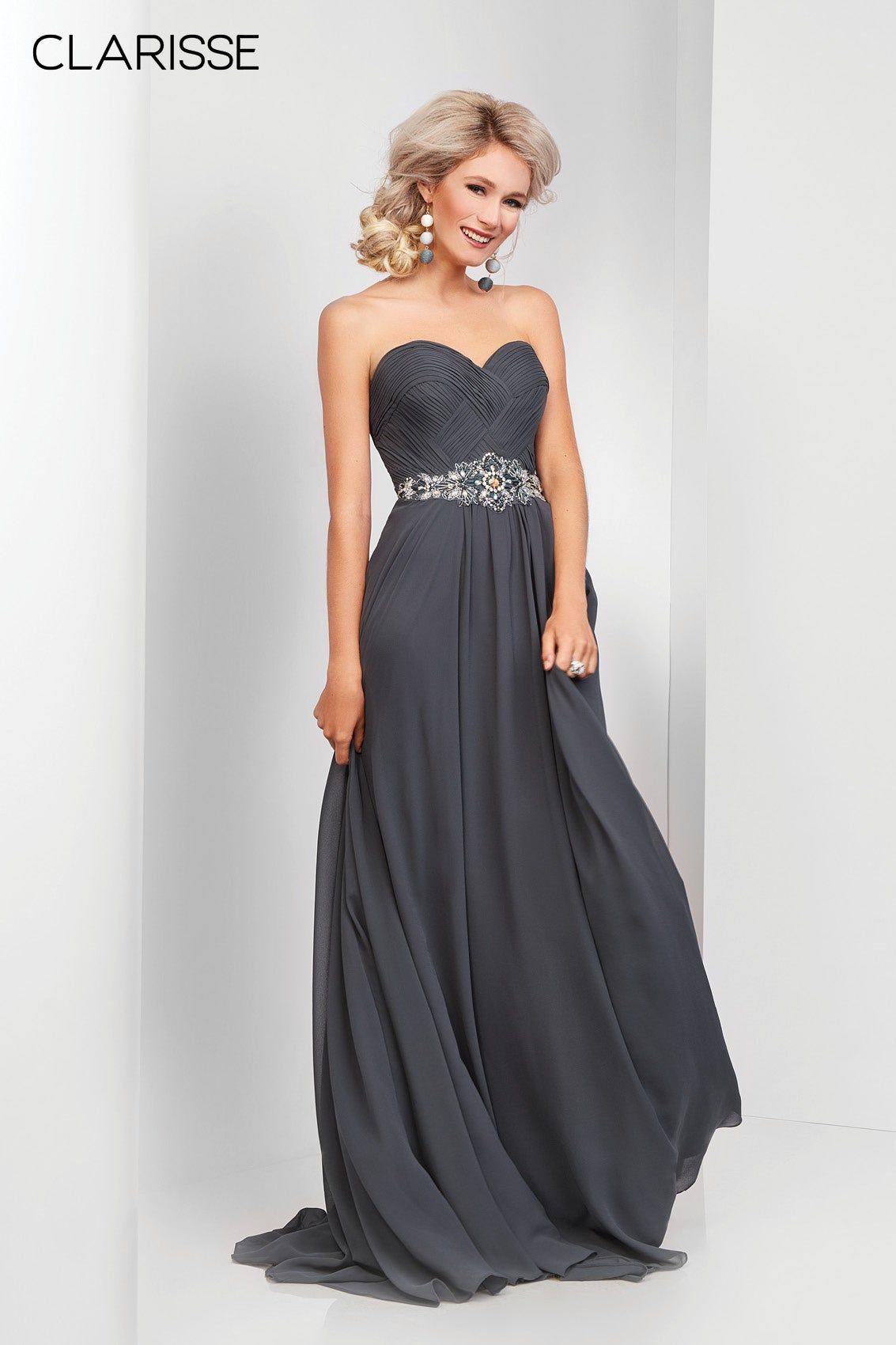 Clarisse -3523 Strapless Ruched Sweetheart A-line Dress