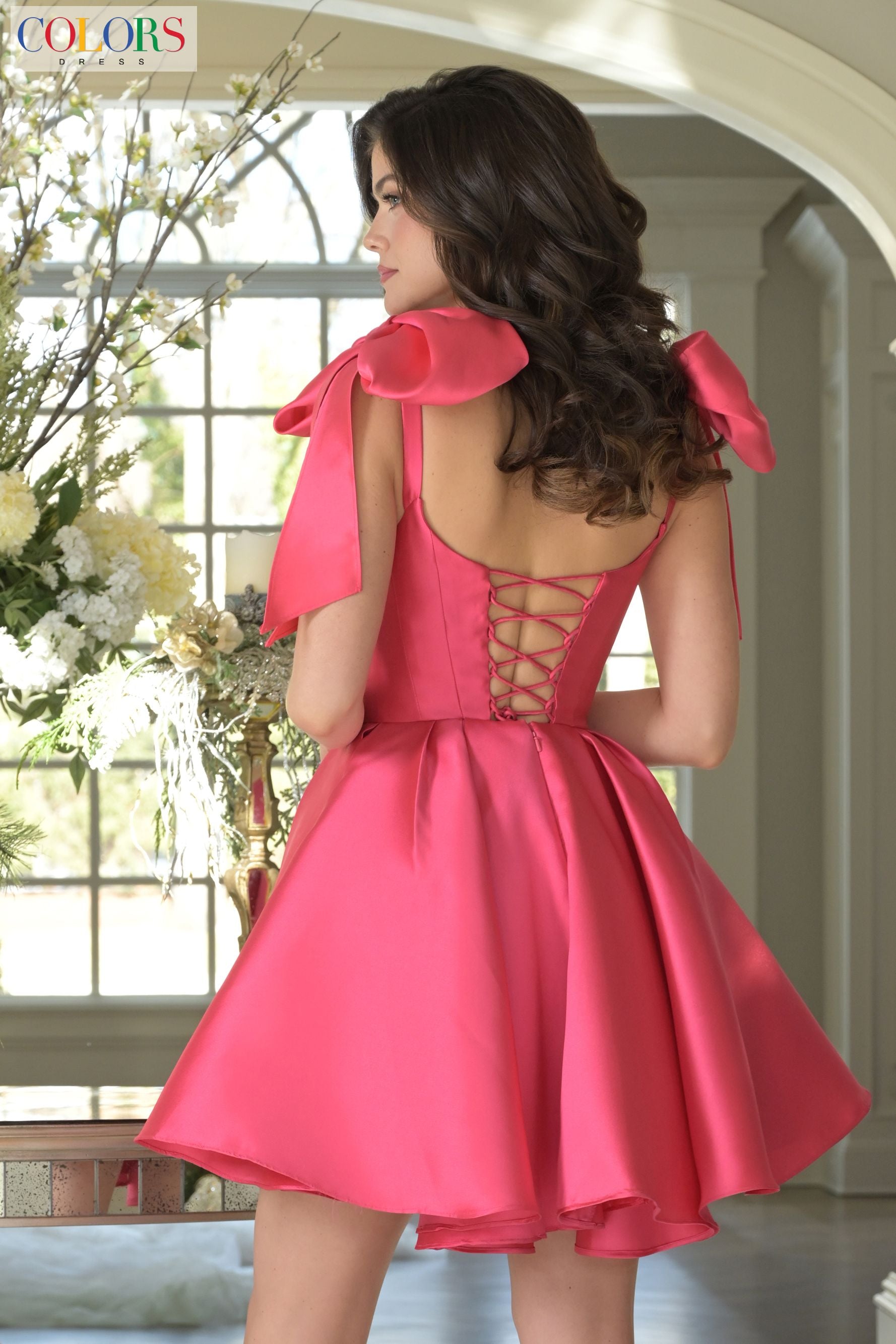 Colors Dress -3640 Sweetheart Neck Corset Cocktail Dress