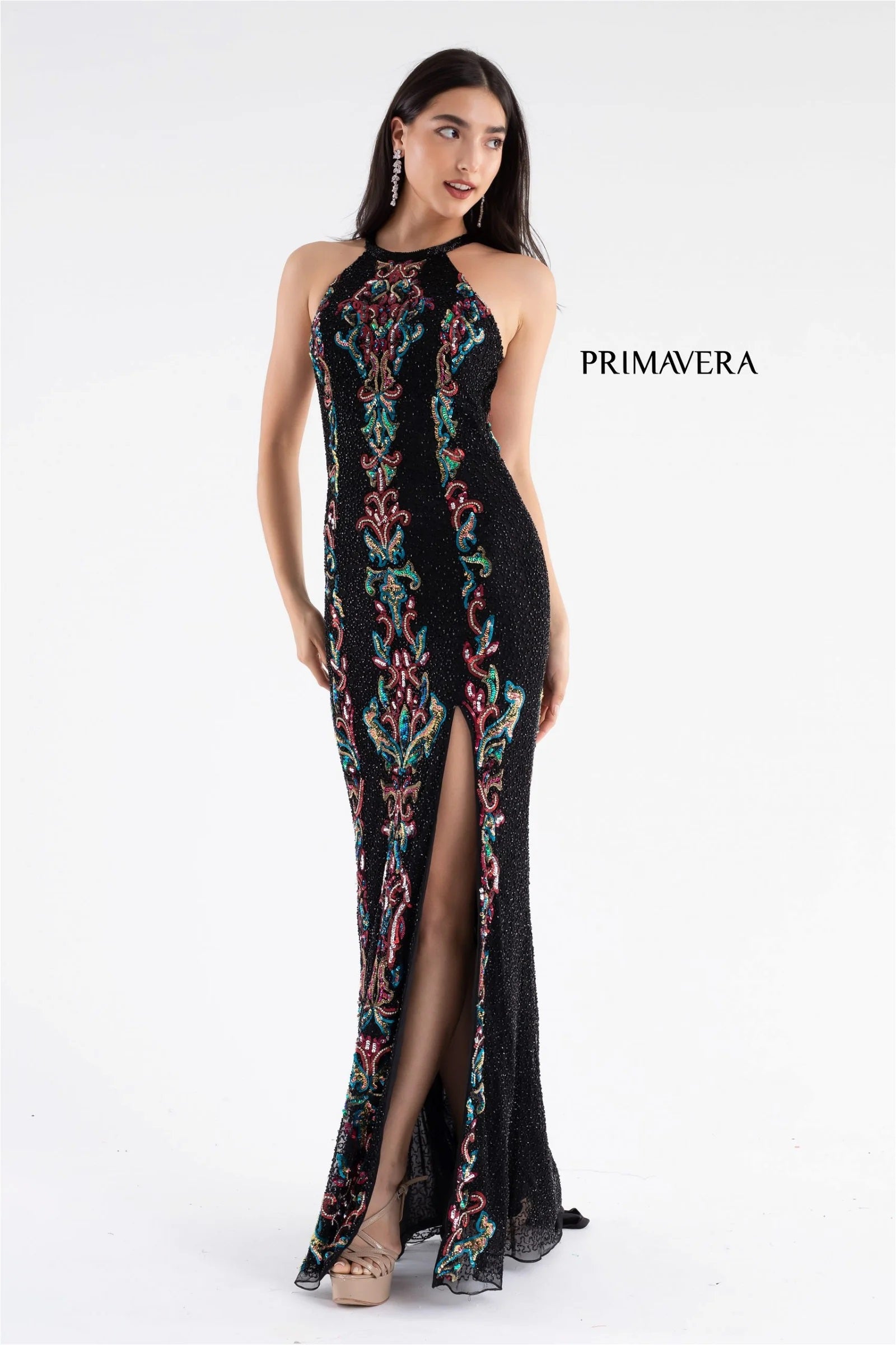 Halter Neckline Prom Dress By Primavera Couture -3742