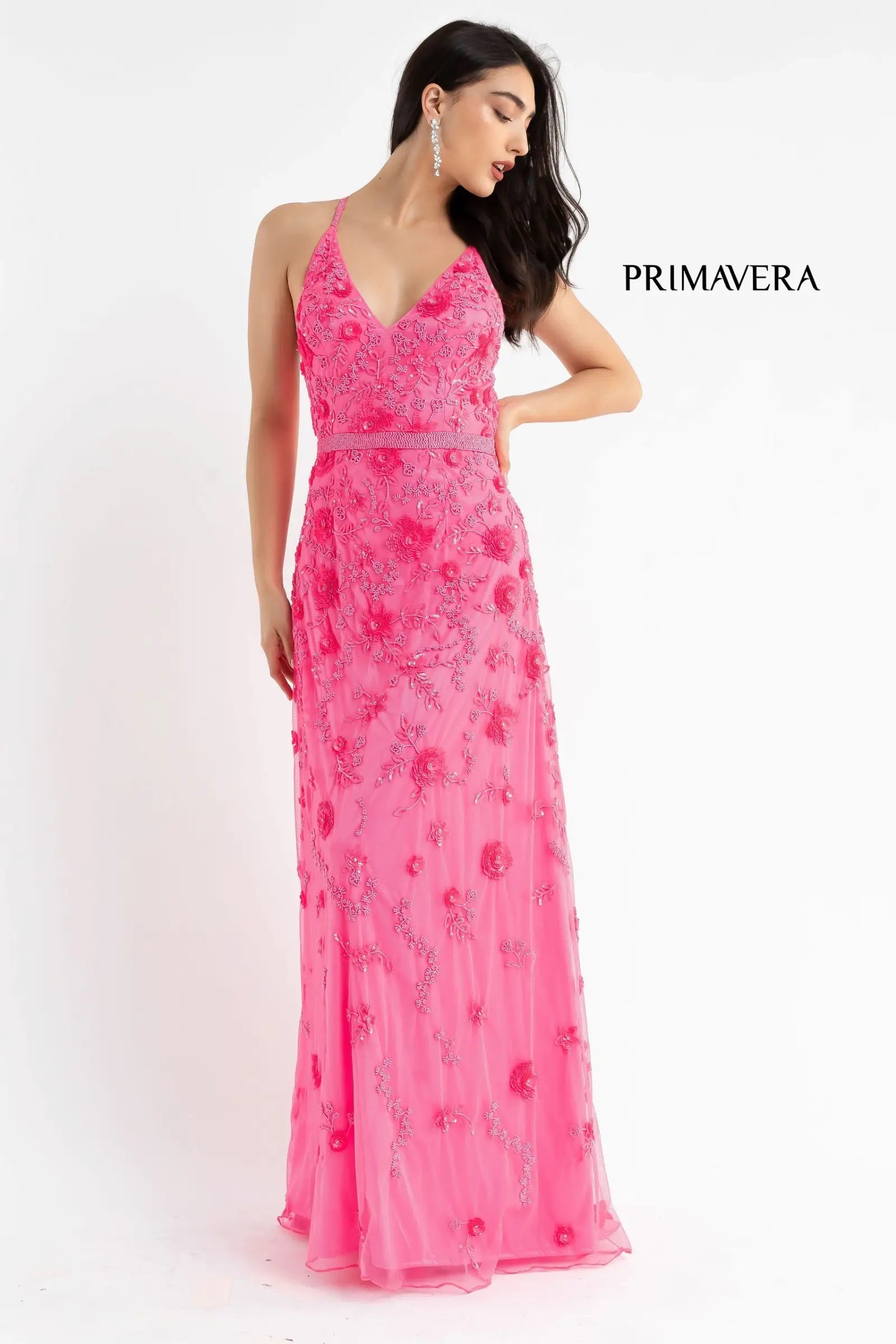 Spaghetti Strap Long Dress By Primavera Couture -3772