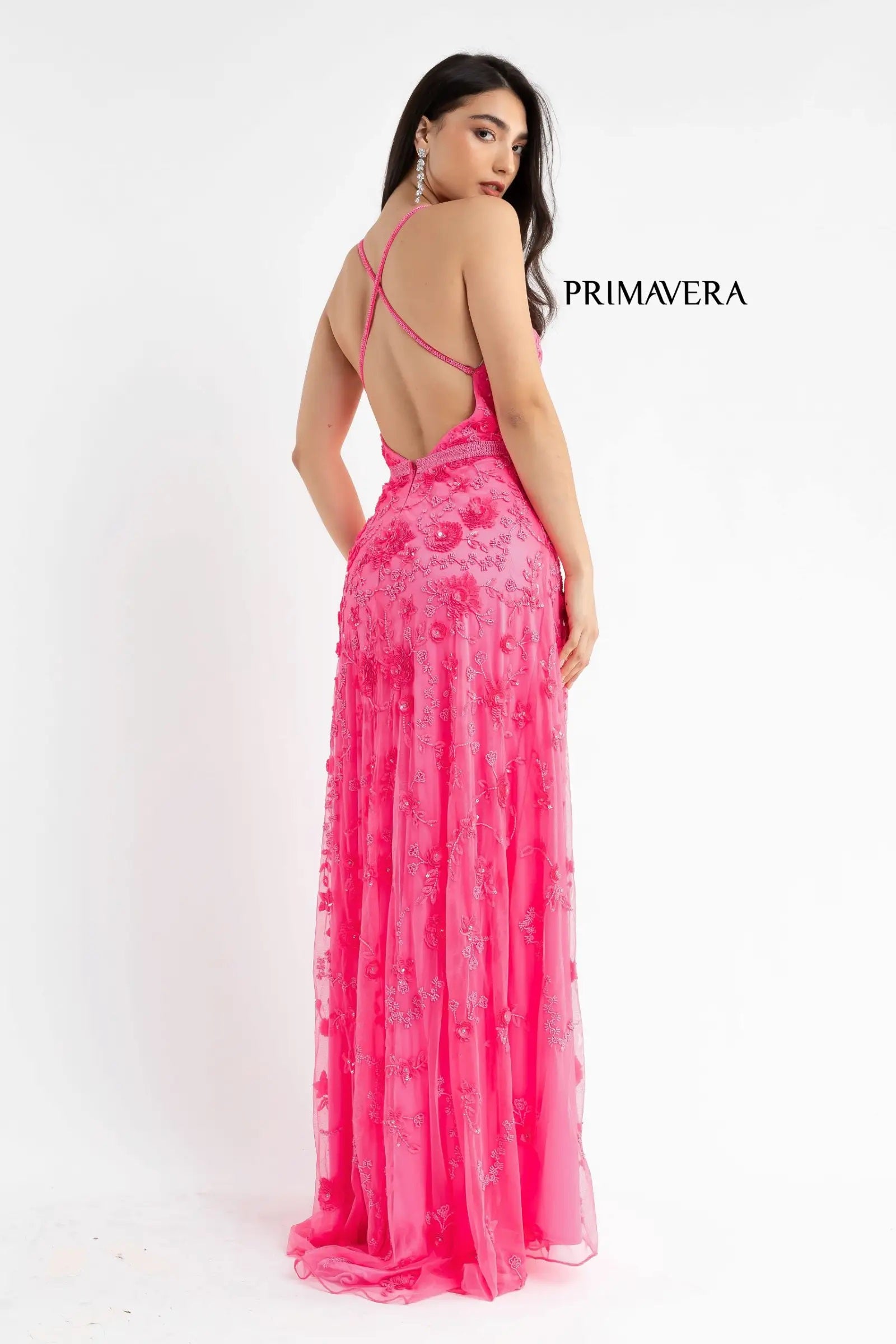 Spaghetti Strap Long Dress By Primavera Couture -3772