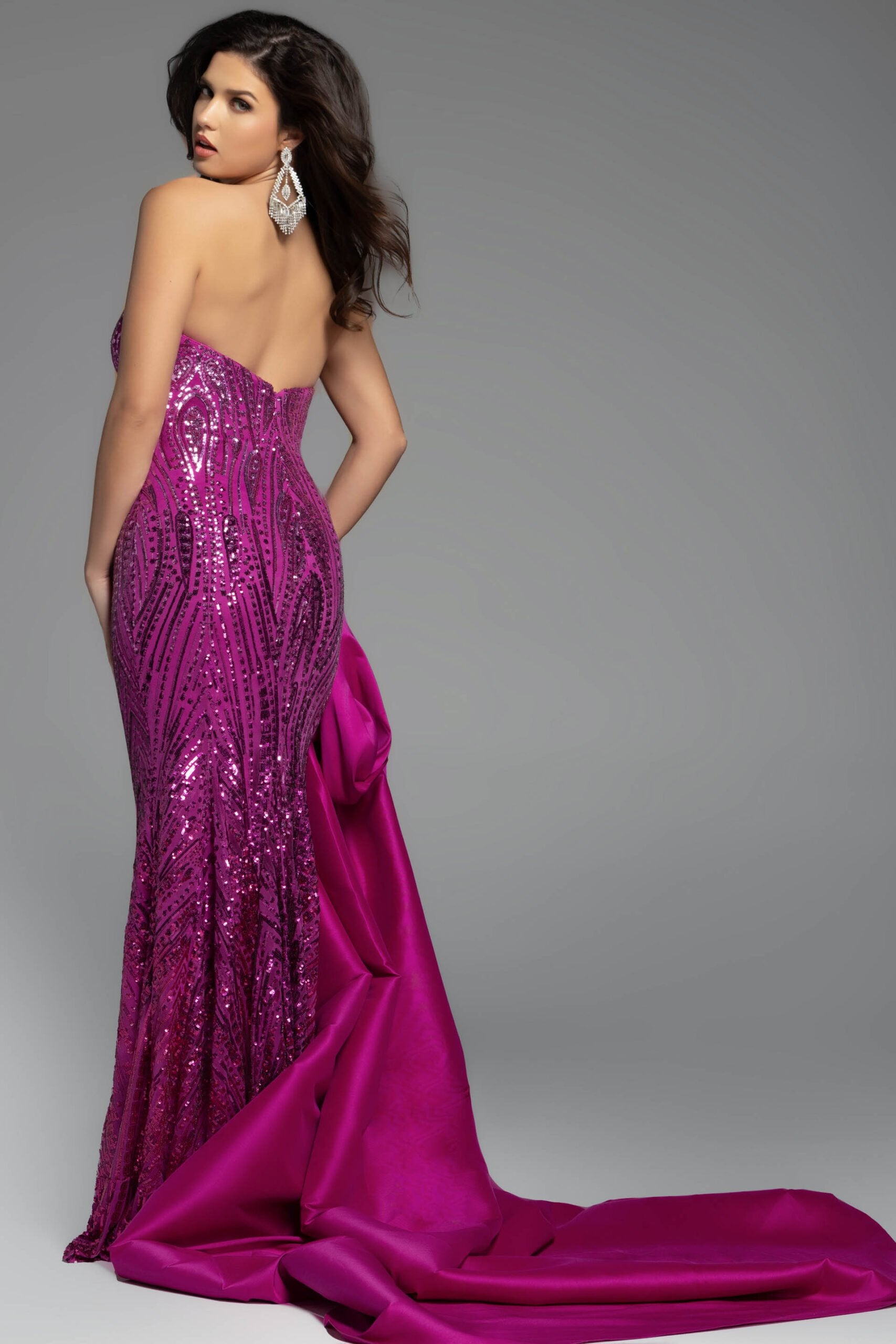 Jovani -38746 Embellished Strapless Prom Sheath Dress