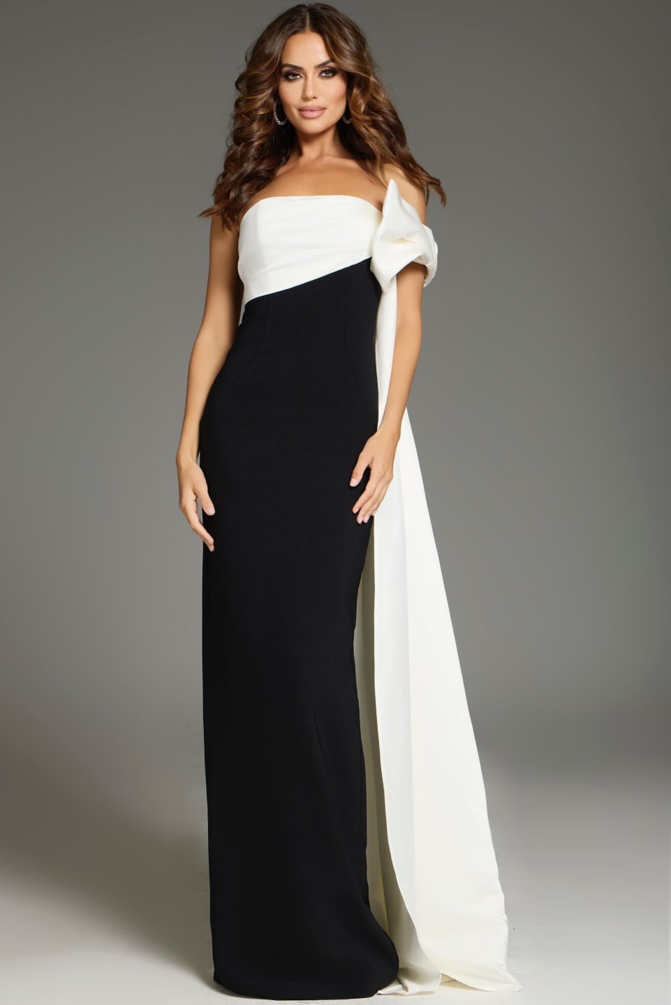 Jovani -38864 Strapless Column Prom Gown