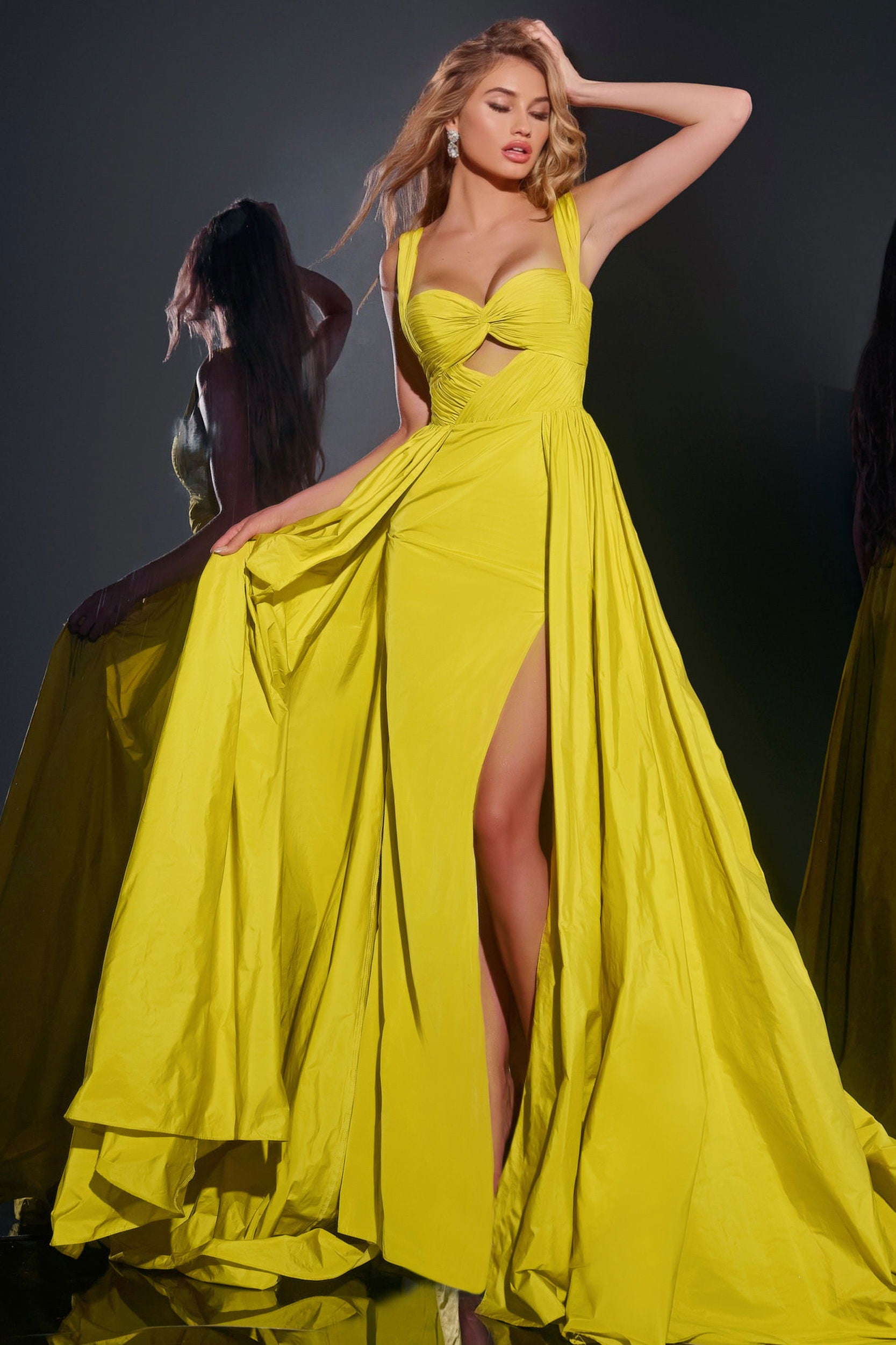 Jovani -38957 Sweetheart Cutout A-Line Prom Dress