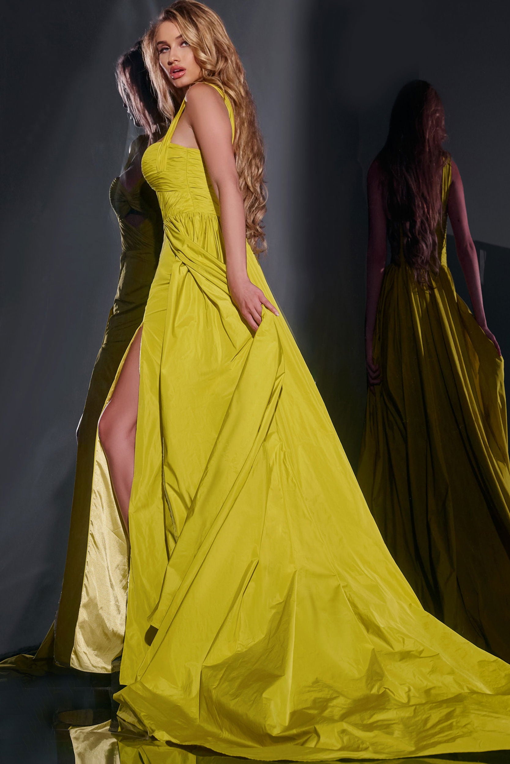 Jovani -38957 Sweetheart Cutout A-Line Prom Dress