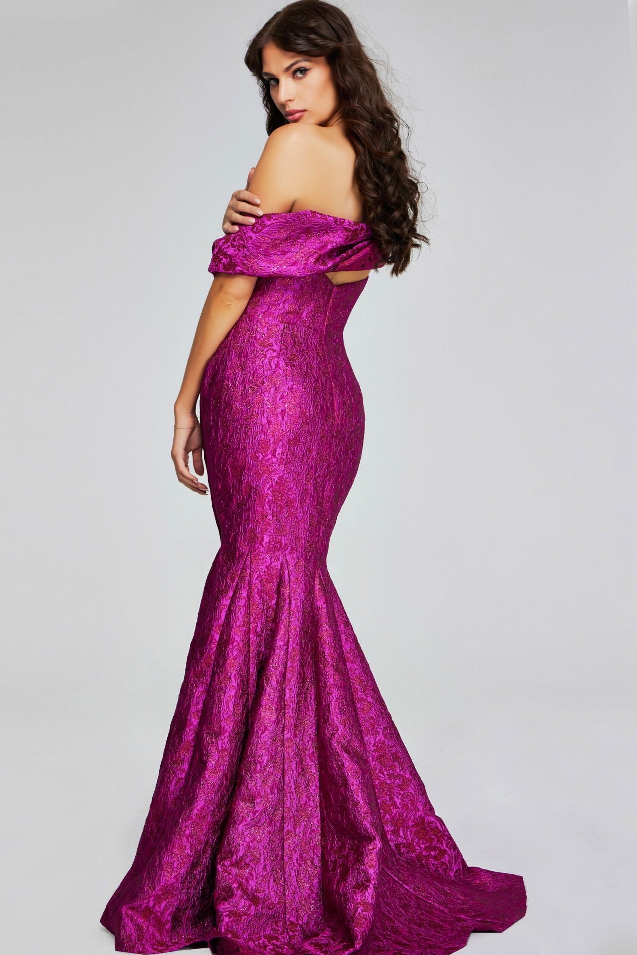 Jovani -39114 Strapless Off-Shoulder Mermaid Gown