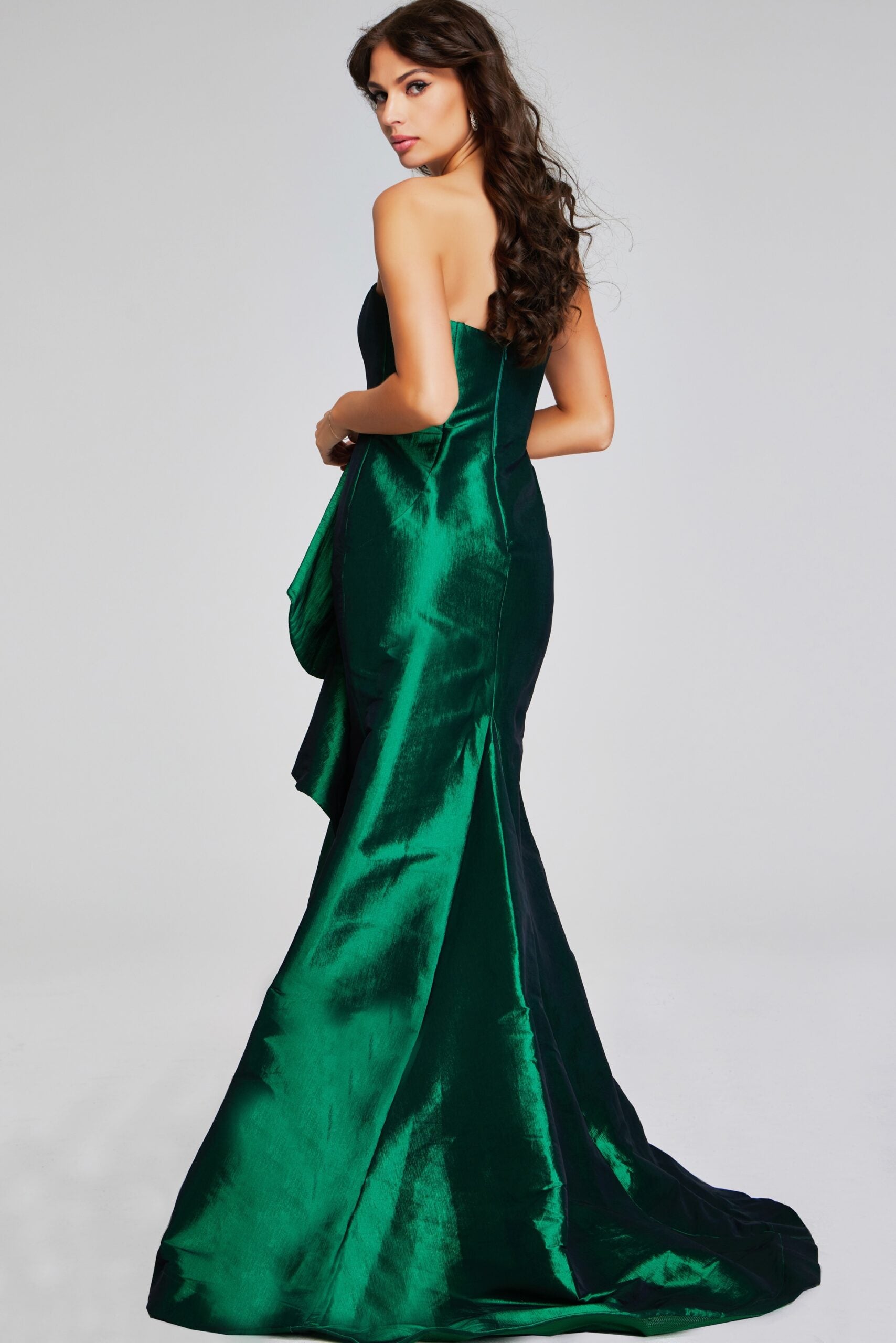 Jovani -39368 Emerald Green Strapless Evening Gown