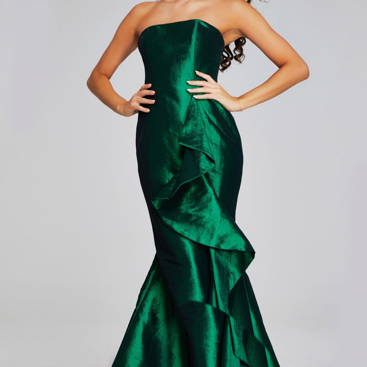 jovani green strapless dress Jovani -39368 Emerald Green Strapless Evening Gown, NAVY