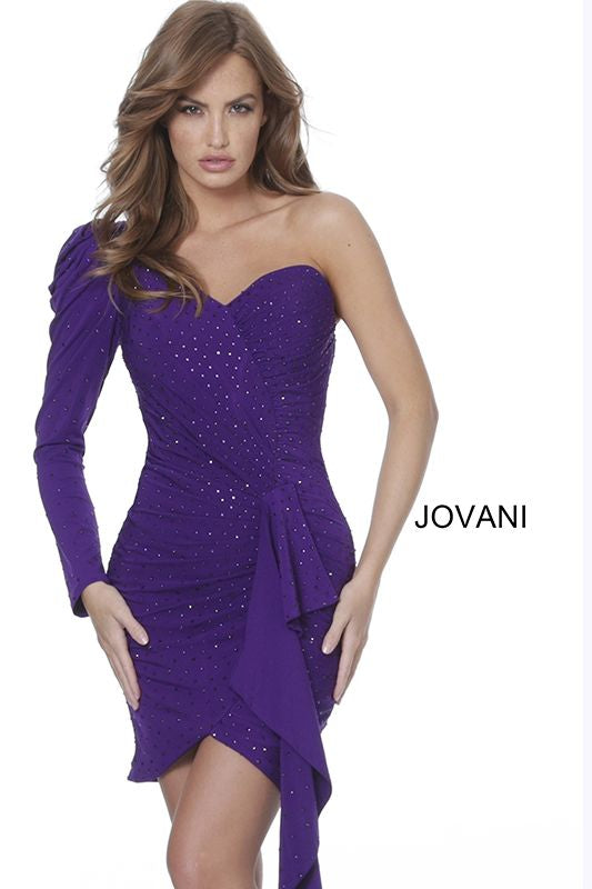 Jovani -3994 One Shoulder Glitter Sheath Dress