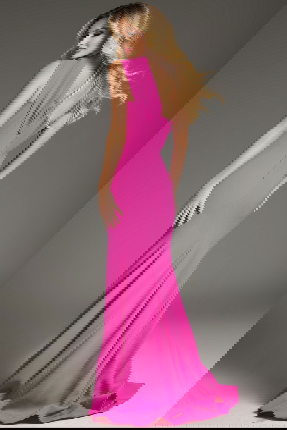 Jovani -39971 Asymmetrical One-Shoulder Mermaid Gown