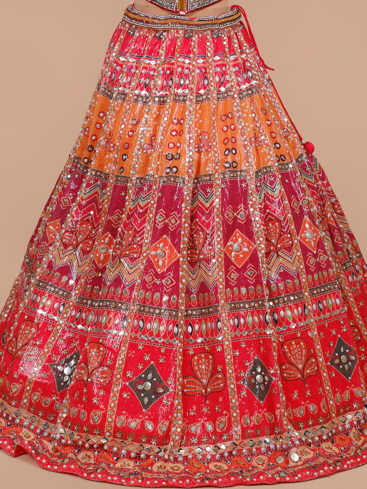 MyFashion KLS-2590 Multicolor Gul-e-Rang Shahi Sitara Lehenga