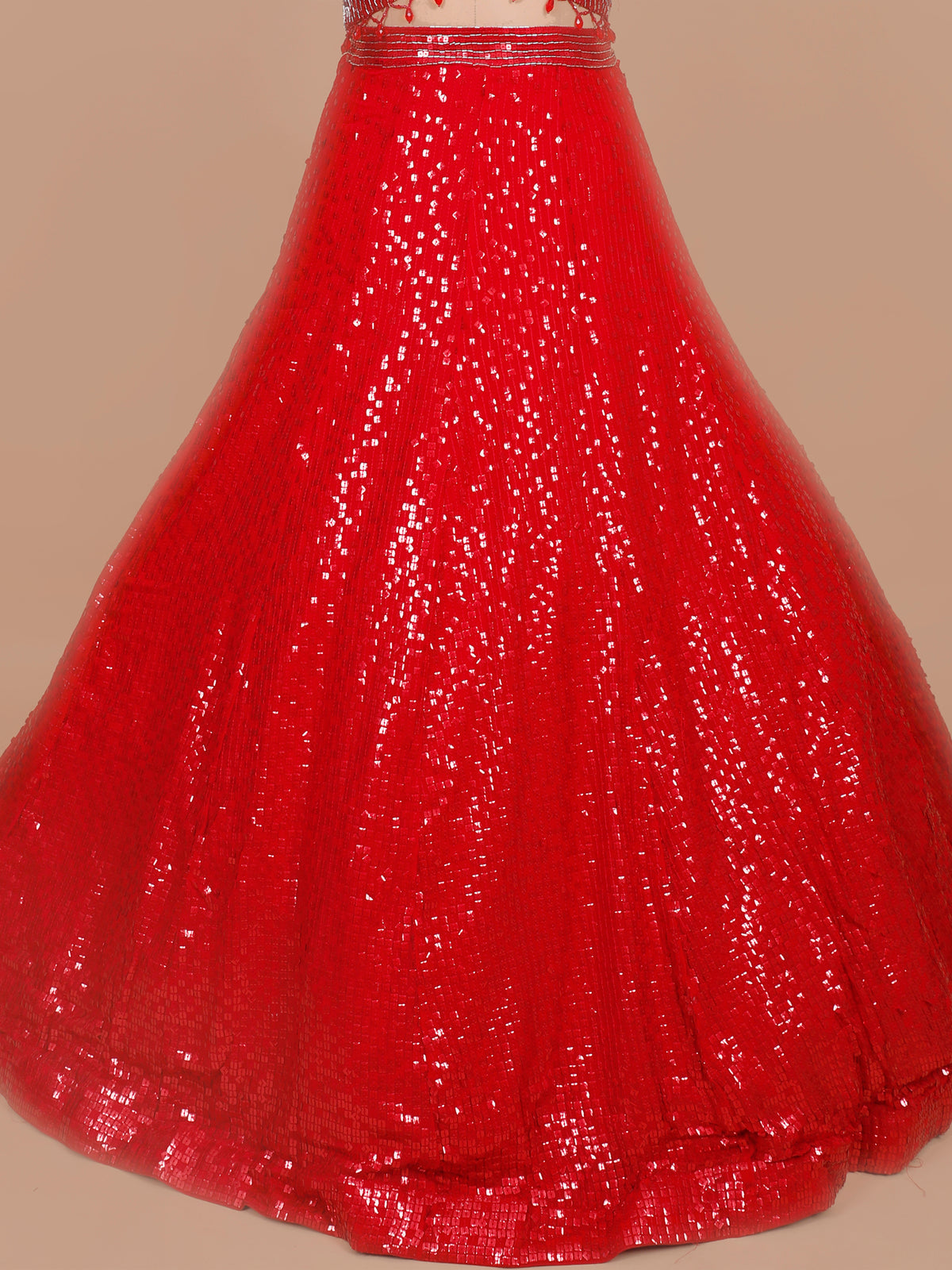 MyFashion KLS-2473 Red Noor-E-Ruby Chinon Lehenga