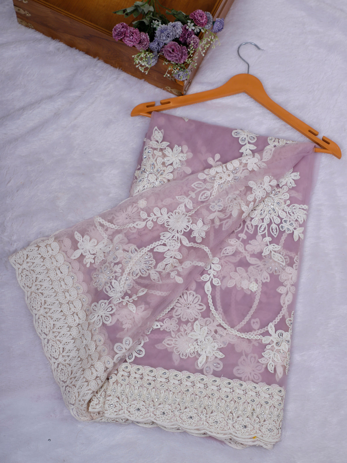 MyFashion KLS-2654 Lavender Zareen Diamond Luxe Saree