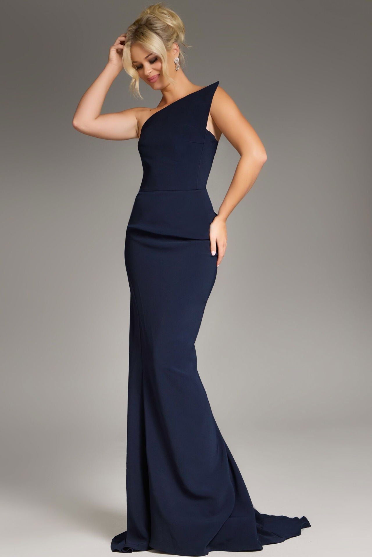 Jovani -40301B One-Shoulder Asymmetrical Mermaid Dress