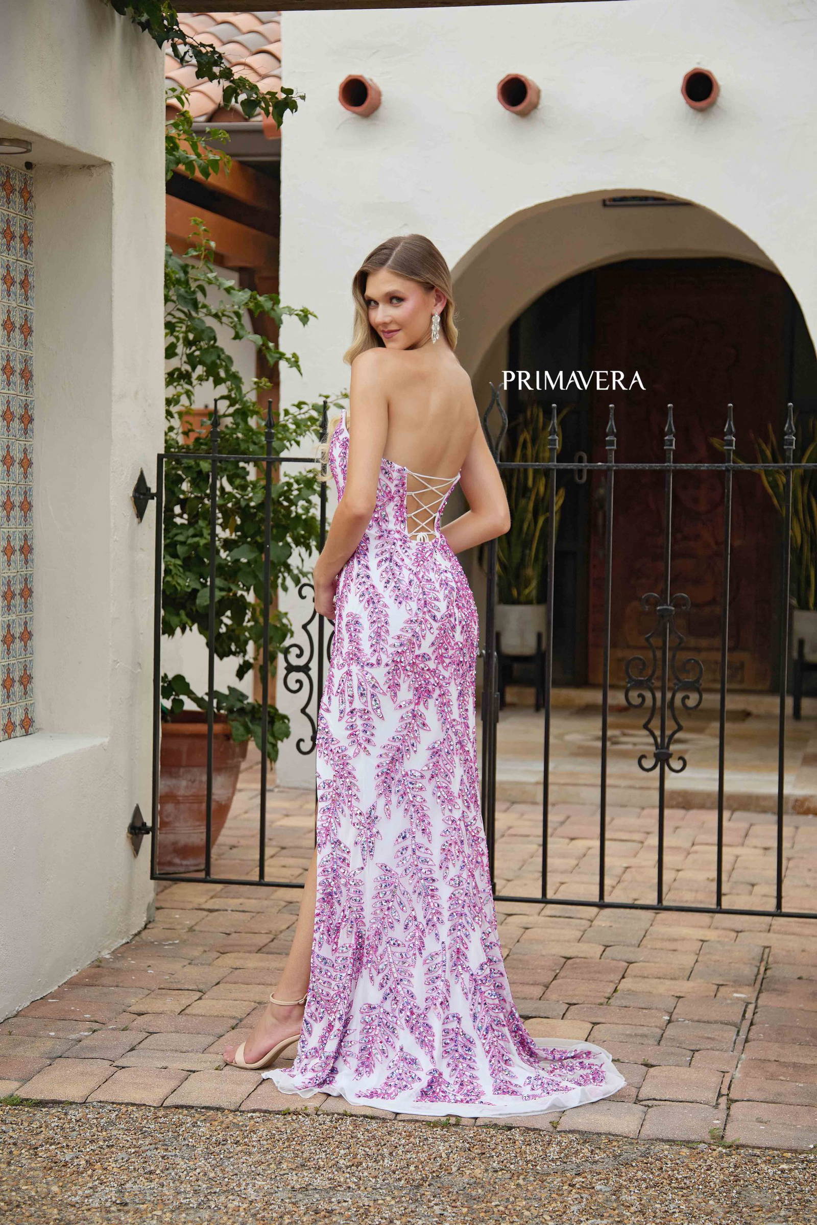 Primavera Couture -4314 Sequin Sheath Long Prom Dress