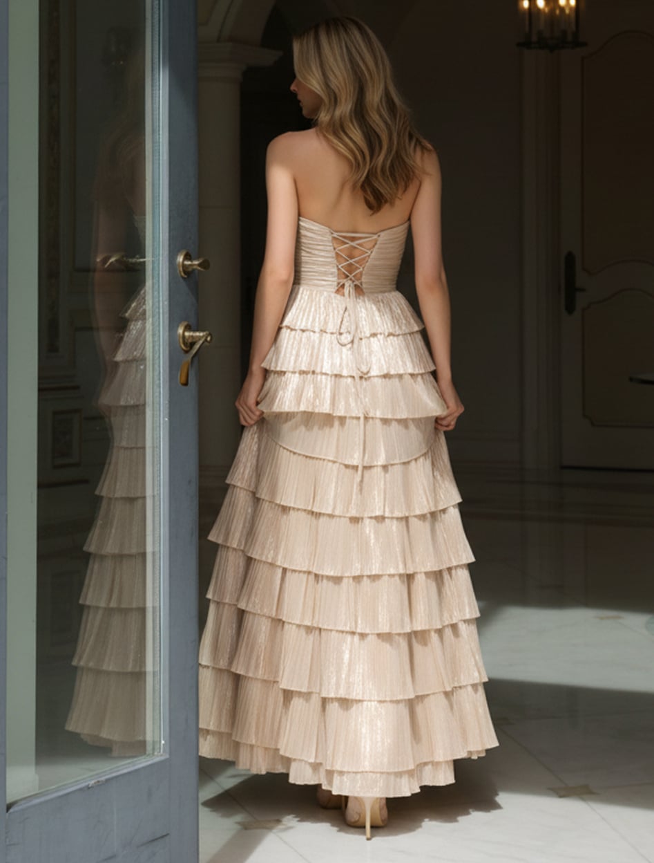 Jovani -43161 A-Line Strapless Evening Long Gown