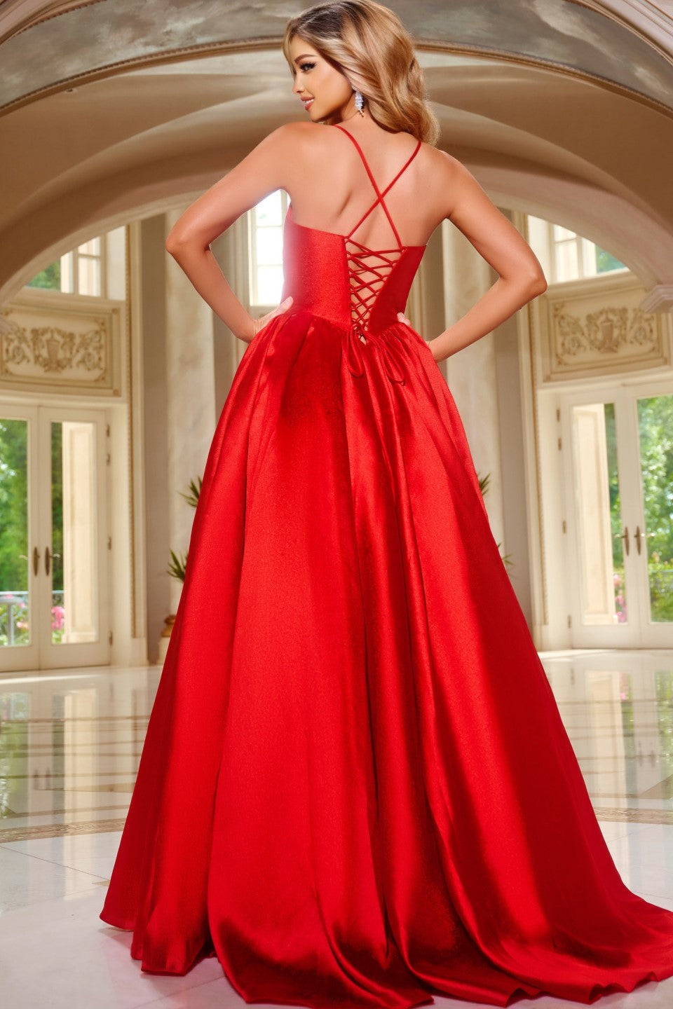 Jovani -43199 Sweetheart Prom Ball Gown with Corset Back