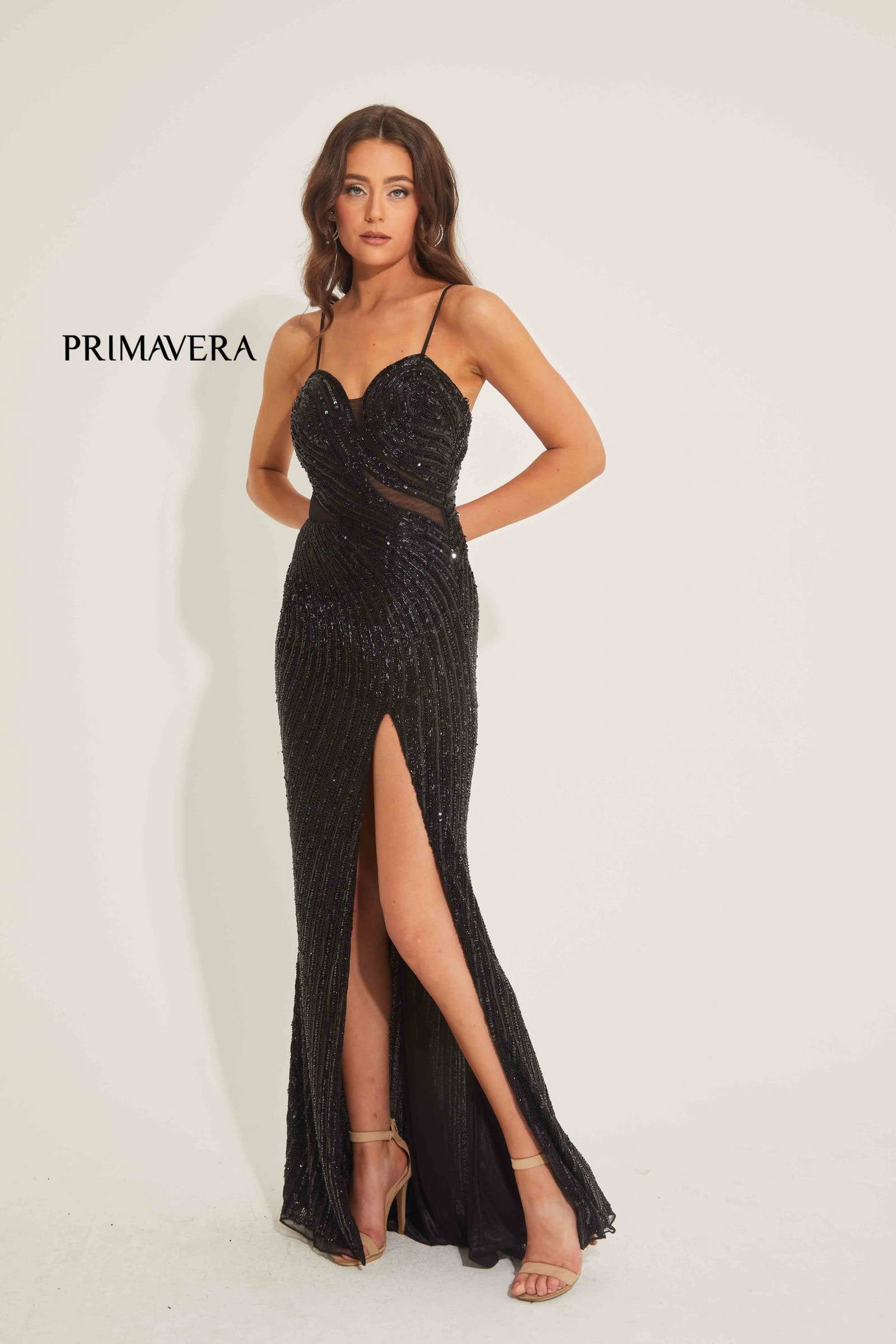 Primavera Couture -4327 Asymmetrical Sheath Prom Dress