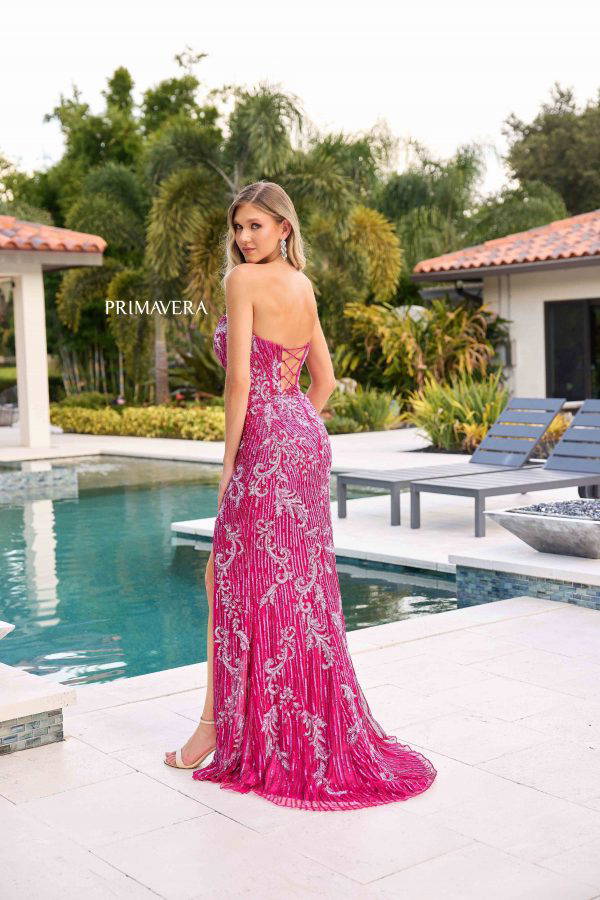 Primavera Couture -4328 Sweetheart Sheath Prom Dress