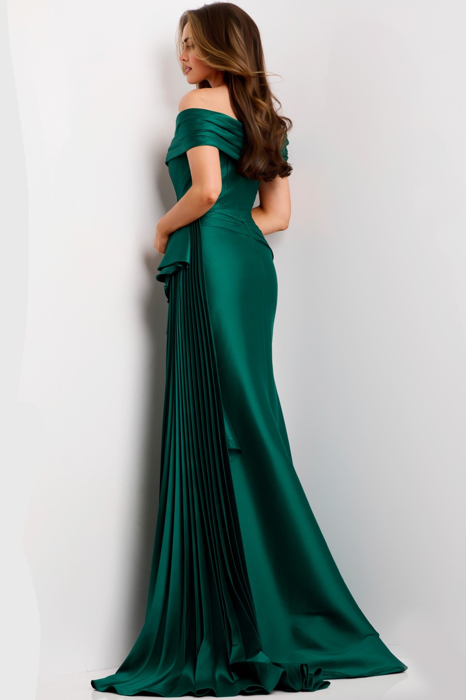 Jovani -44524 Off-the-Shoulder Gown with Draped Detail