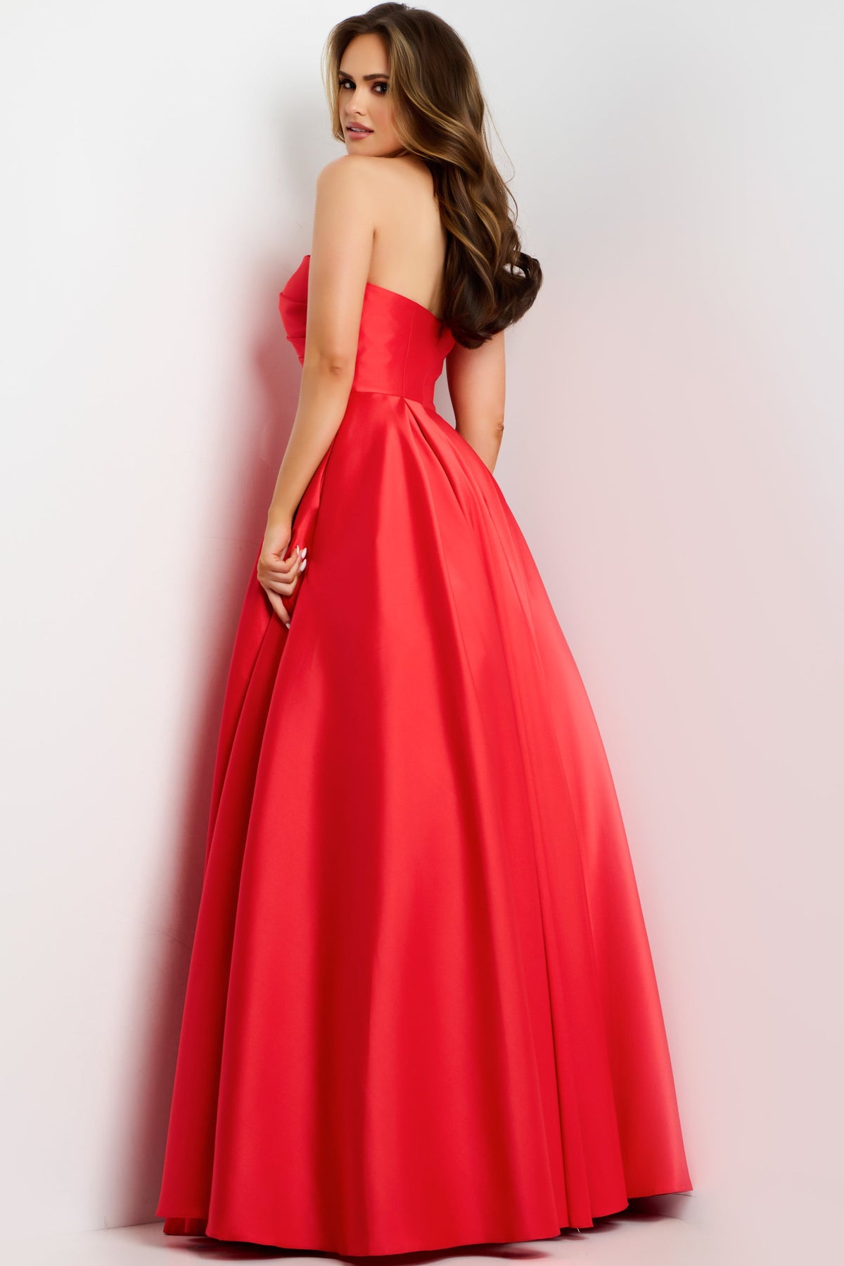Jovani -44533 Strapless Satin Evening Ballgown