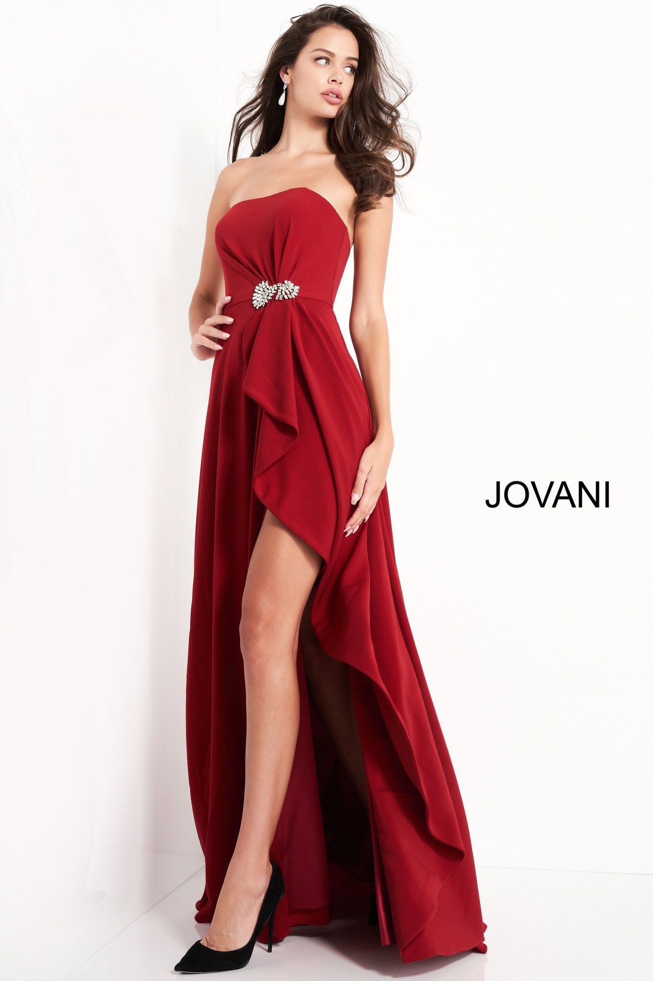 Jovani -4517 Strapless Fitted Bodice A-Line Dress