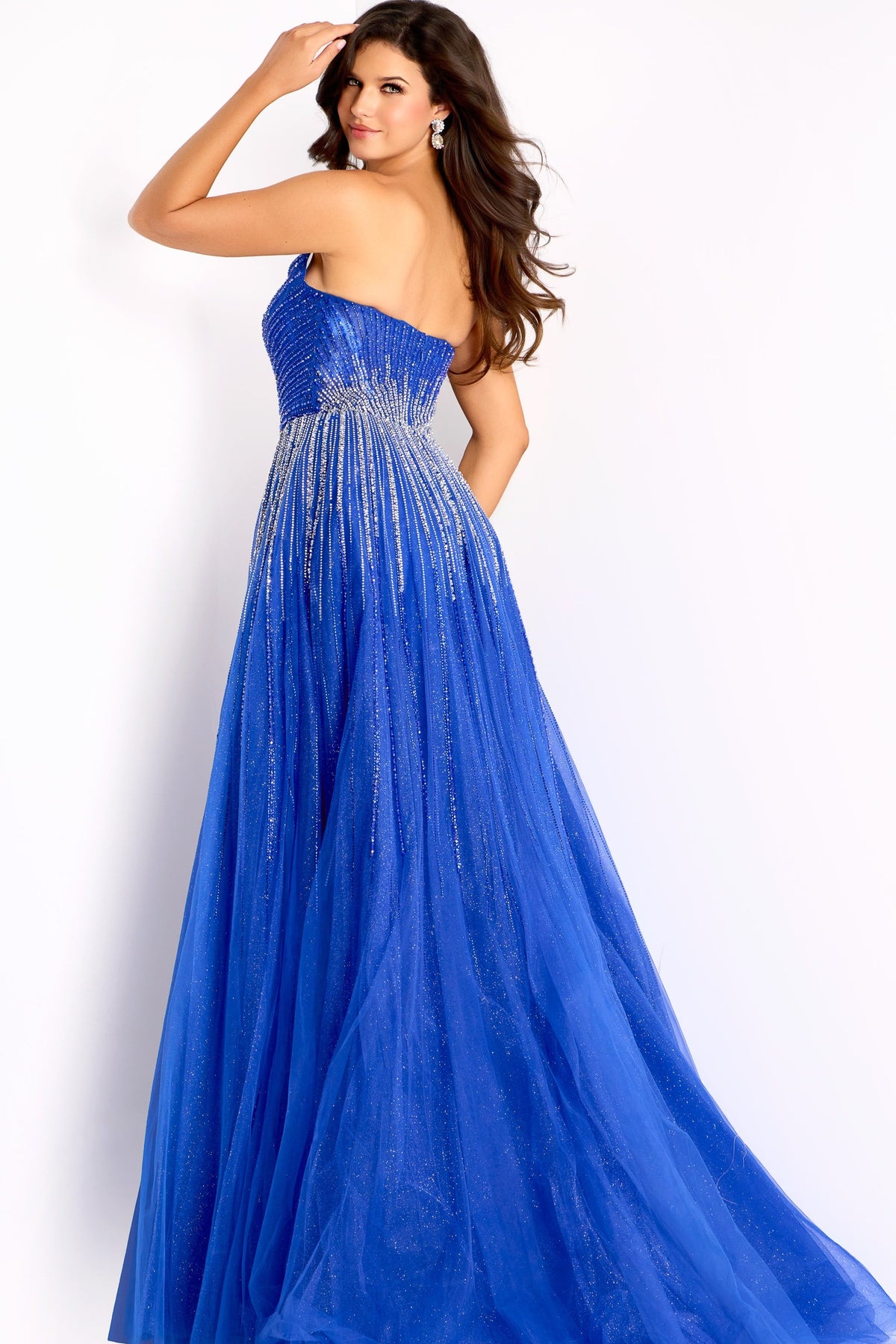 Jovani -45649B Embellishment Strapless Beaded Scoop Ballgown
