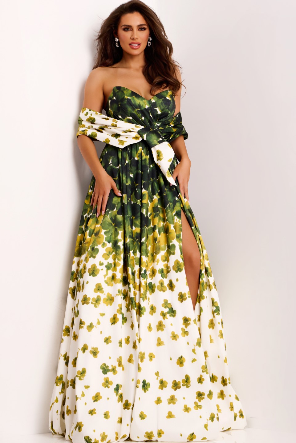 Jovani -46723B Strapless Sweetheart A-Line Gown