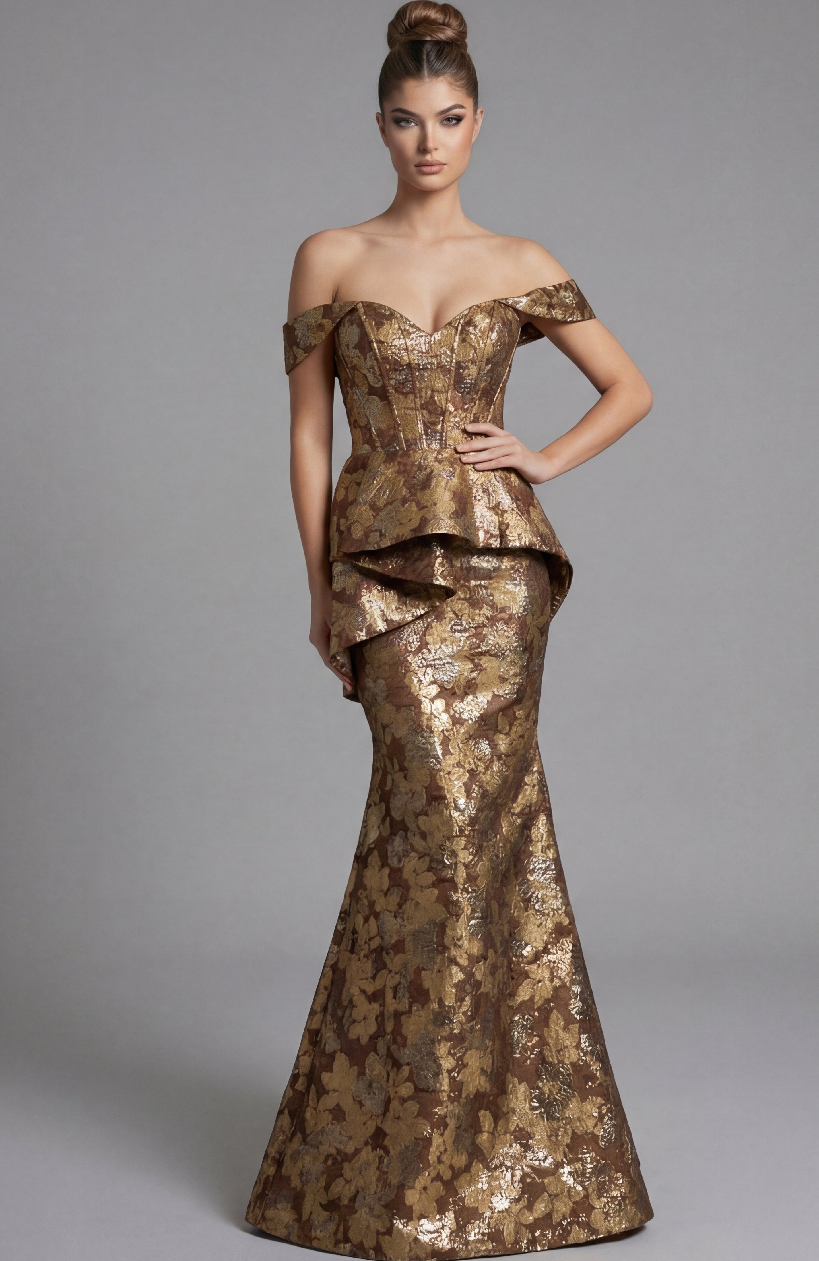 Jovani -47052 Off Shoulder Sweetheart Trumpet Gown