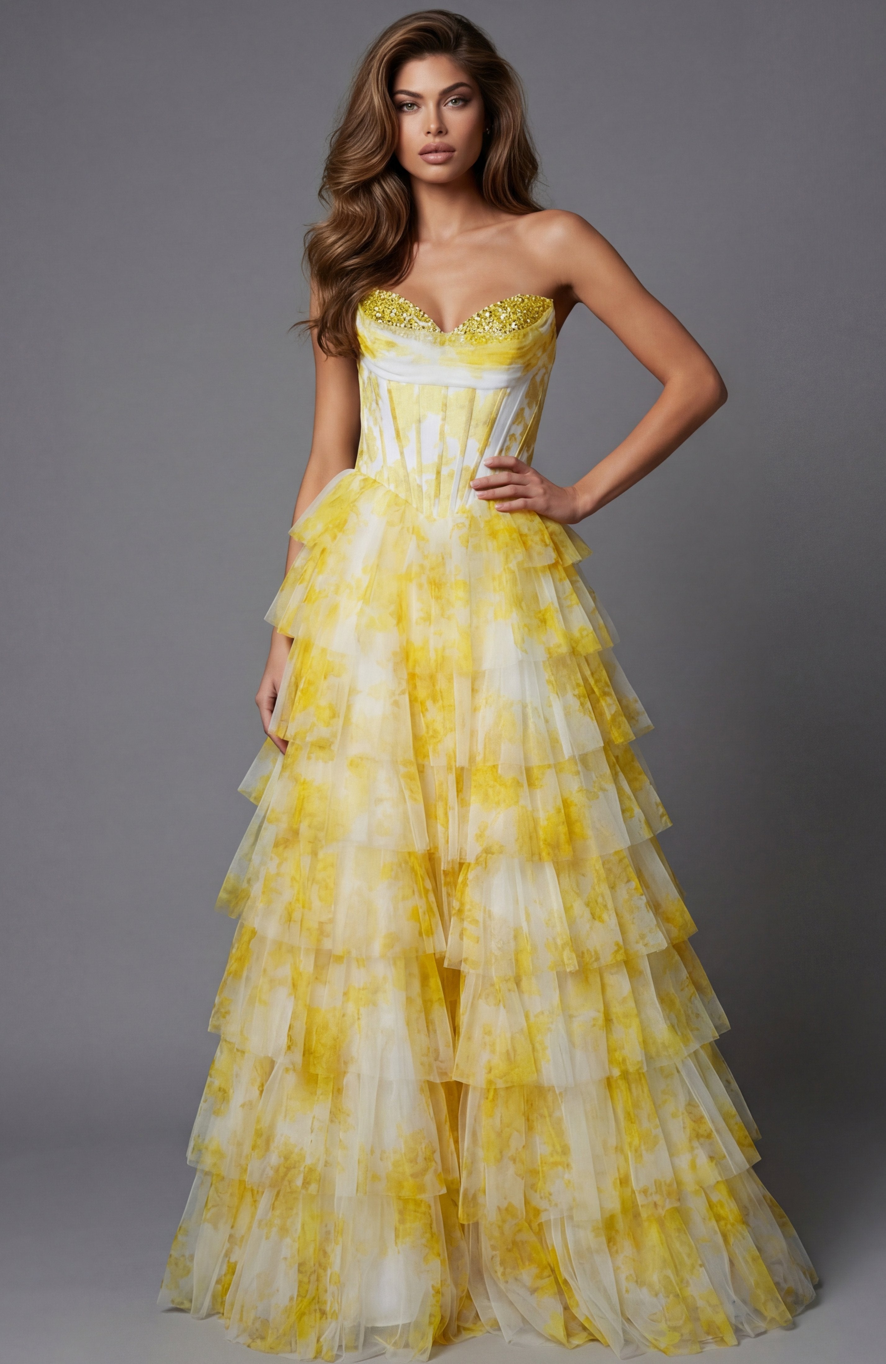 Jovani -47440 Beaded Sweetheart Tulle Ballgown