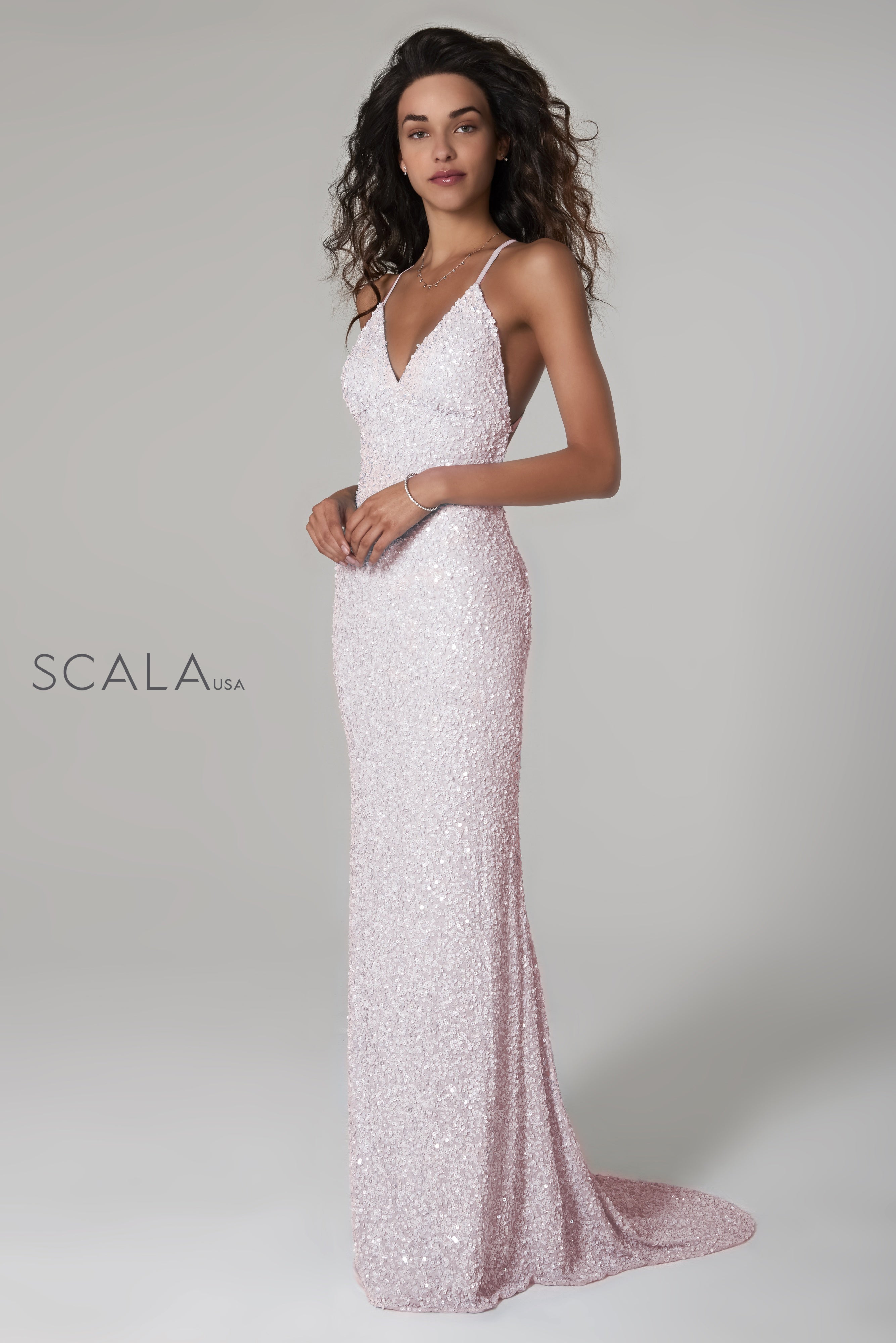 Fitted Sequins Sheath Dress By SCALA -47551