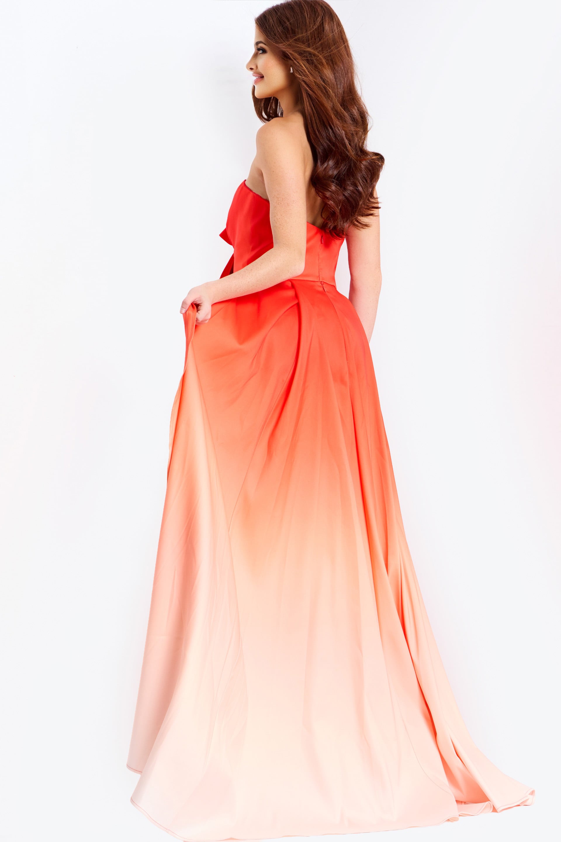 Jovani -47554 Strapless Sweetheart A-line Satin Gown