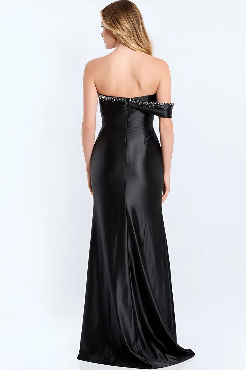 Jovani -47607 Beaded Plunging Sweetheart Sheath Prom Gown