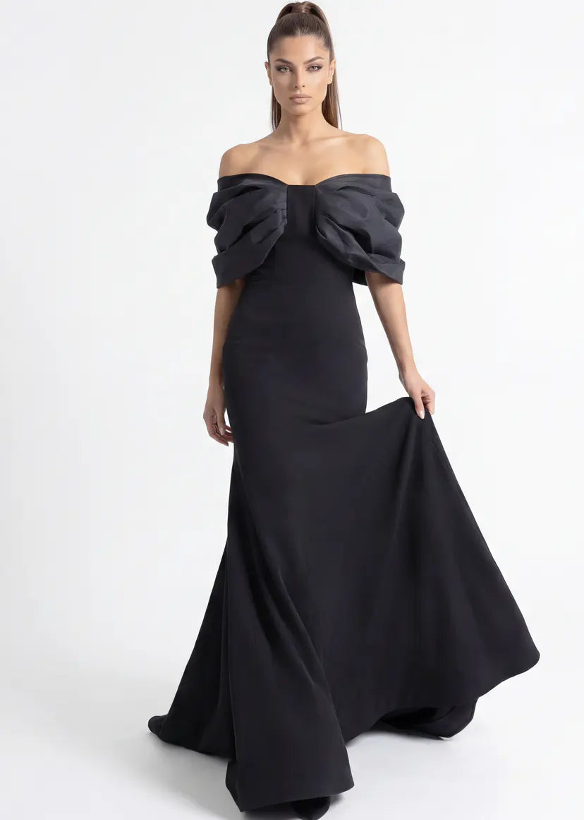Jovani -47657 Dramatic Sleeve Mermaid Evening Gown