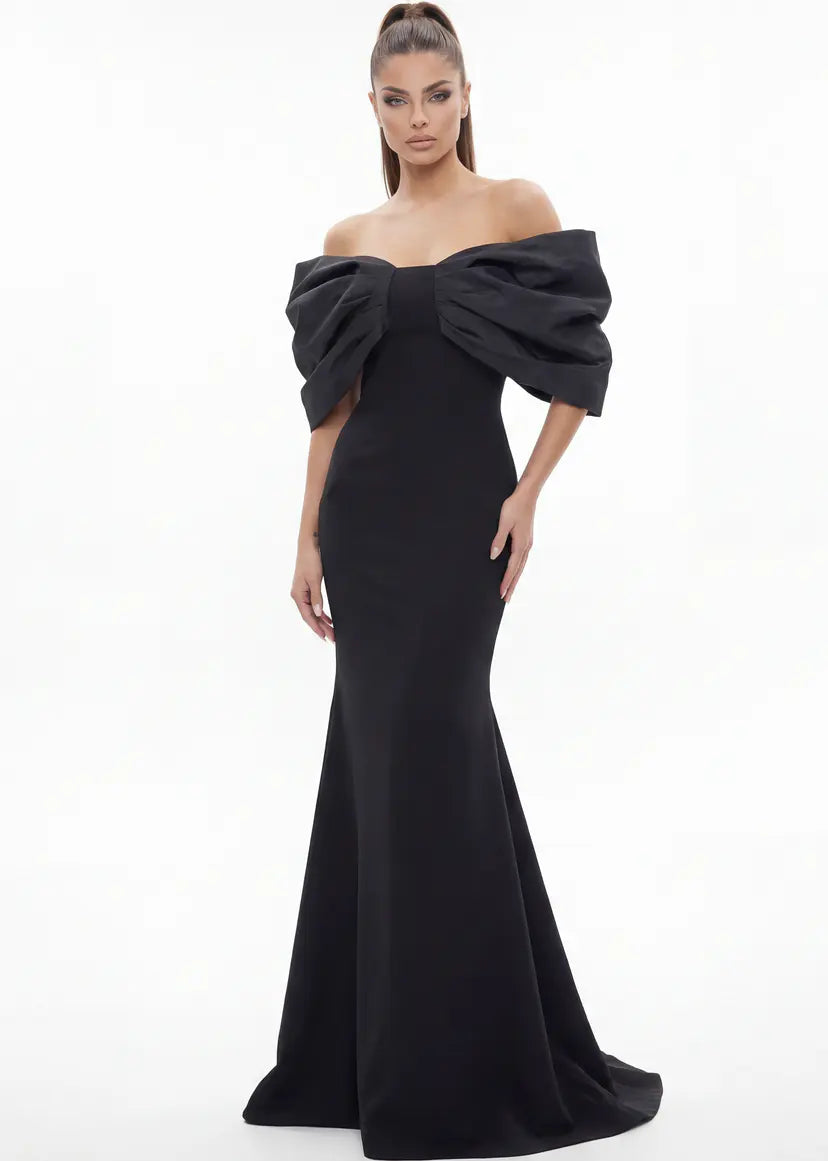 Jovani -47657 Dramatic Sleeve Mermaid Evening Gown