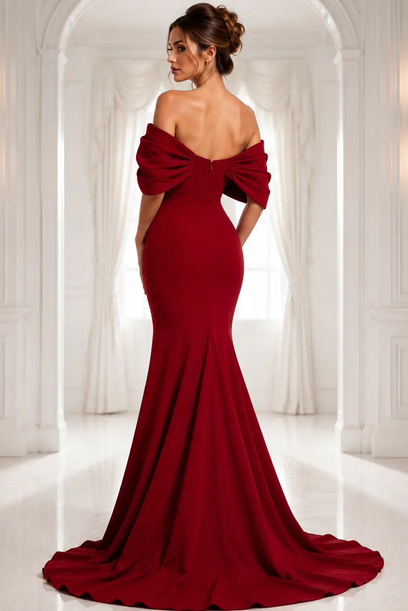 Jovani -47657 Dramatic Sleeve Mermaid Evening Gown