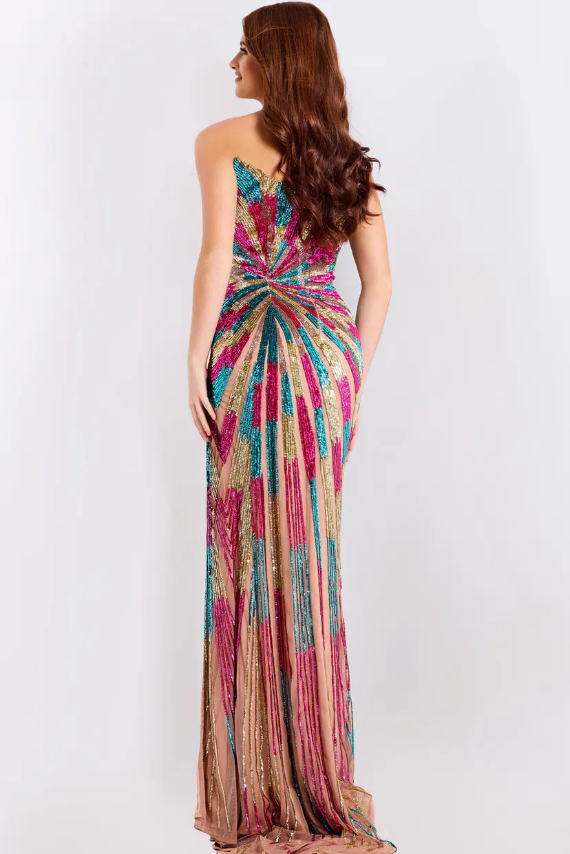 Jovani -47832 Sequin Strapless Prom Dress