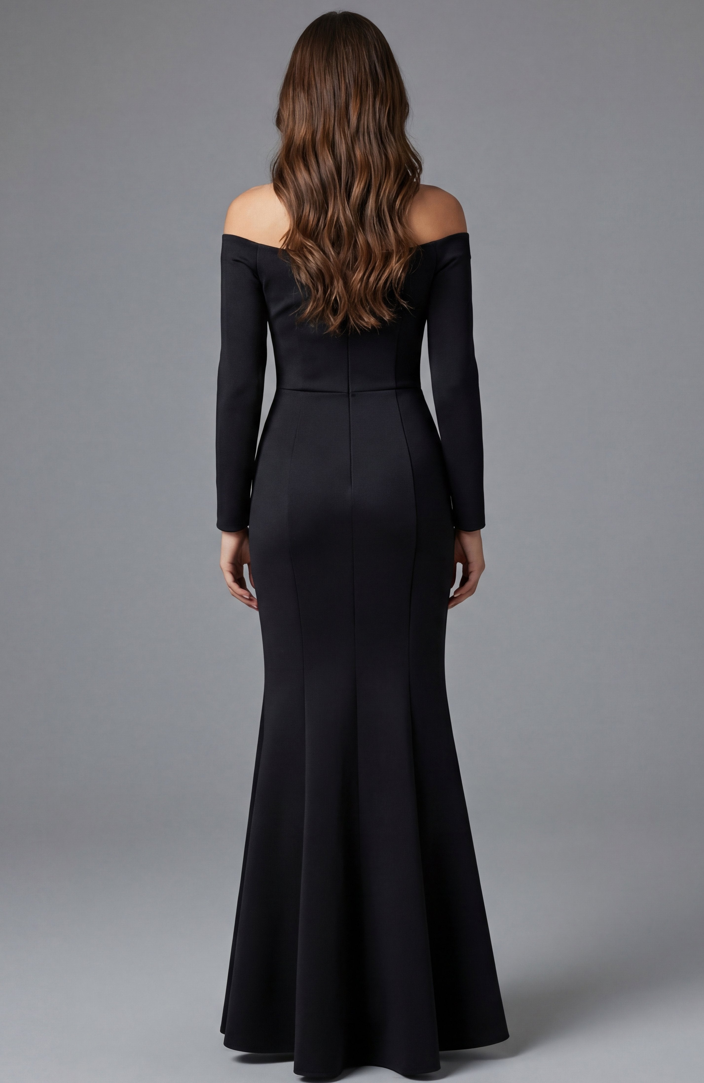 Jovani -48207 Off Shoulder Sheath Long Dress