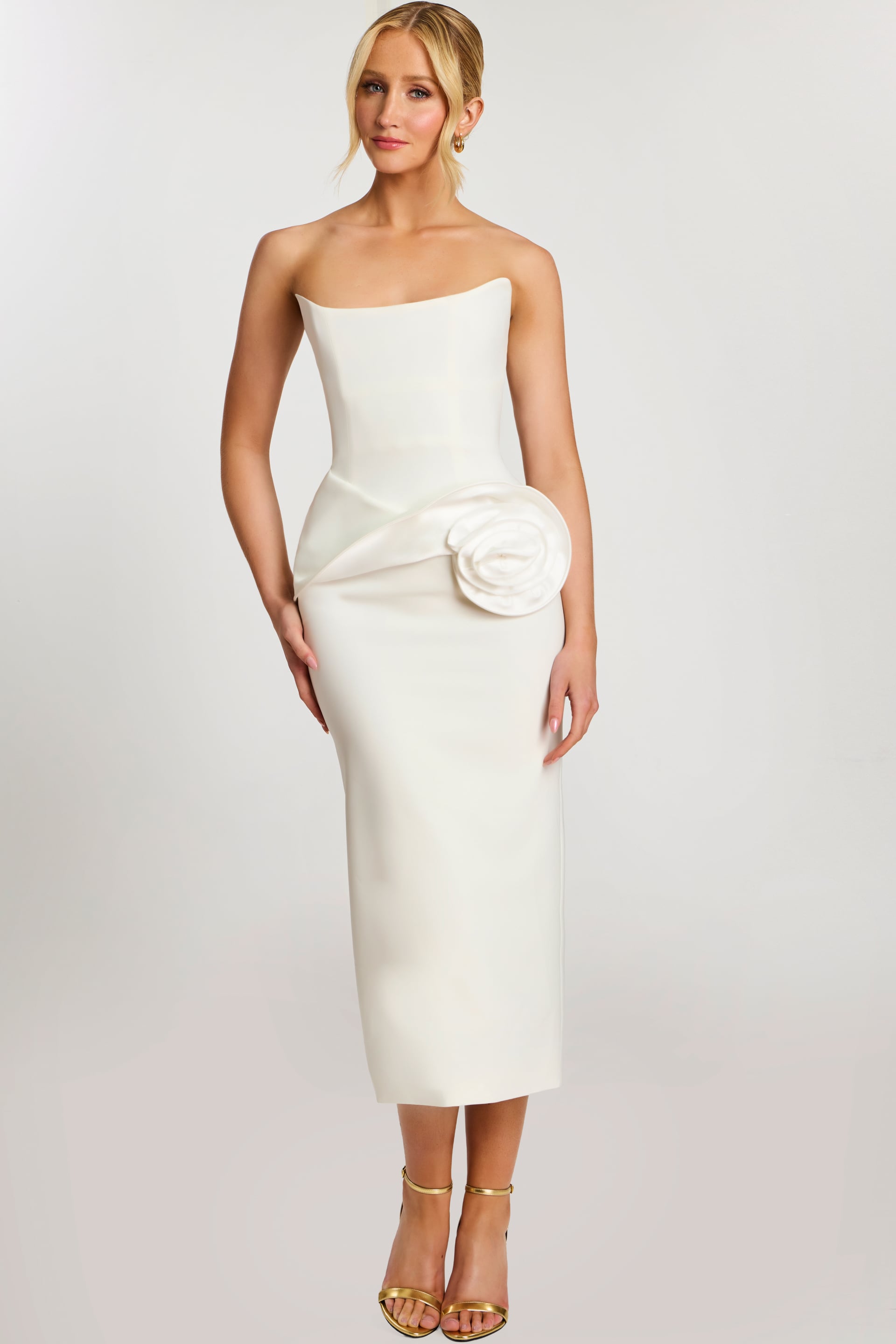 Jovani -48208 Strapless Scoop Sheath Dress