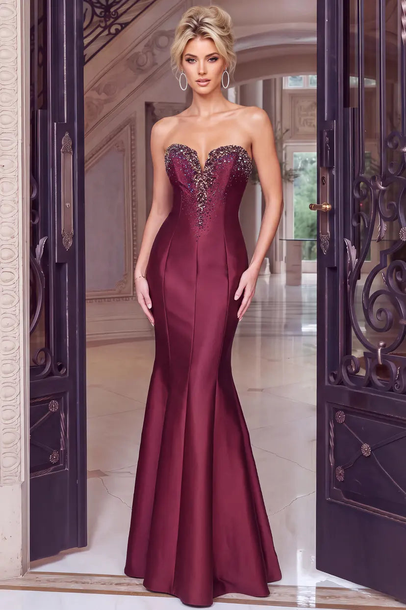 Jovani -48743B Strapless Sweetheart Mermaid Gown