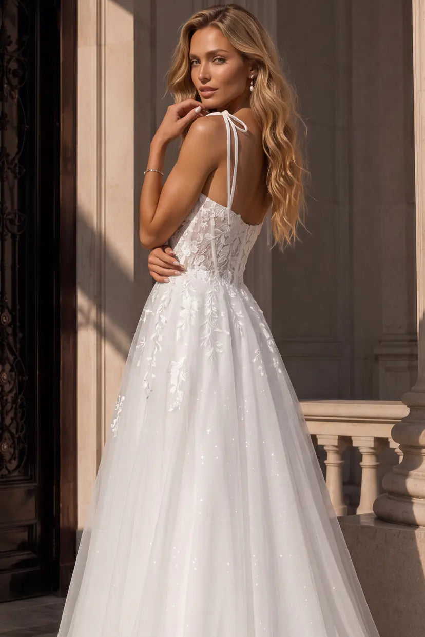 Jovani -49092 Sweetheart Lace Applique Ball Gown