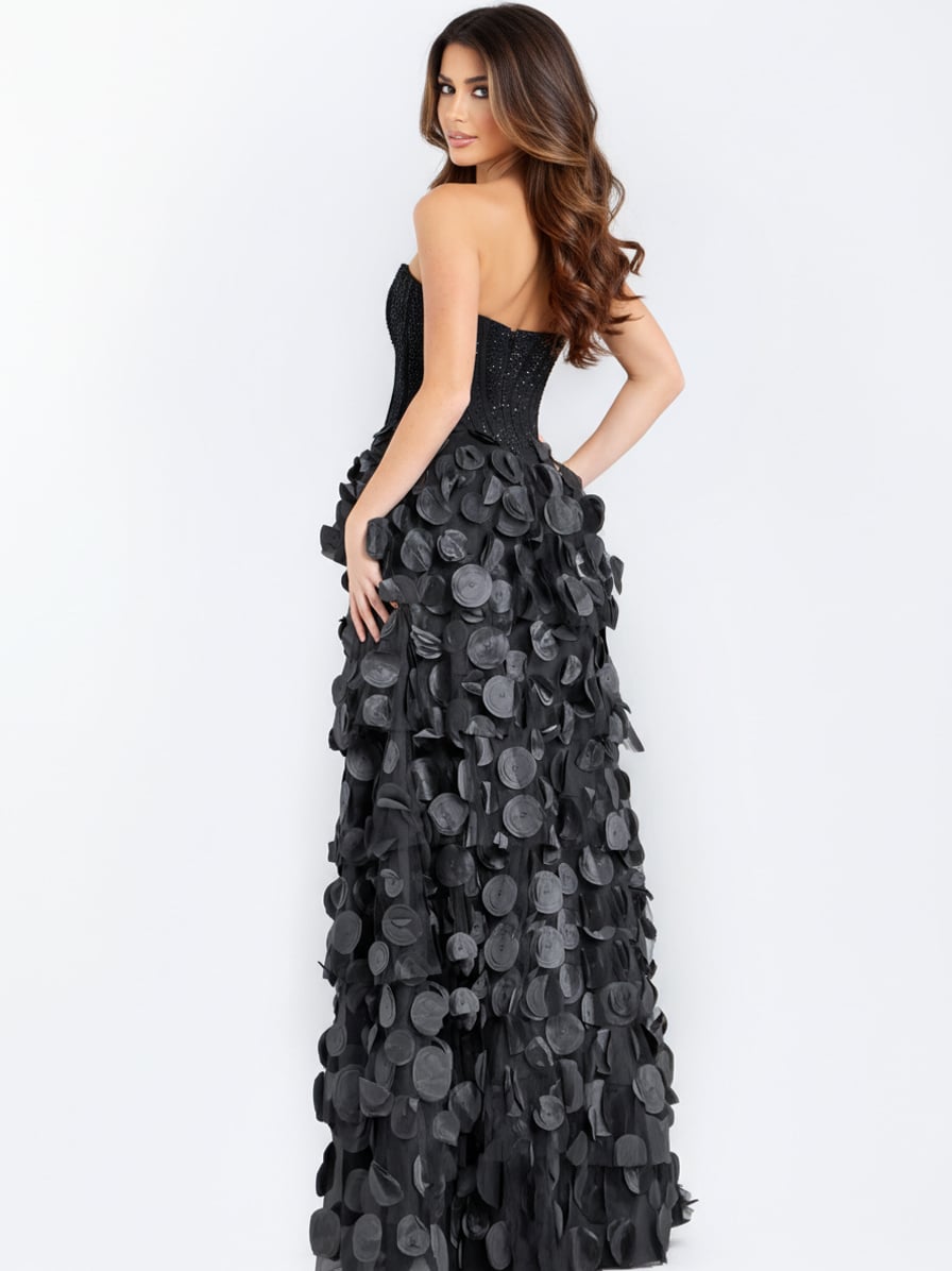Jovani -49384 Beaded Strapless Sweetheart A-line Prom Dress