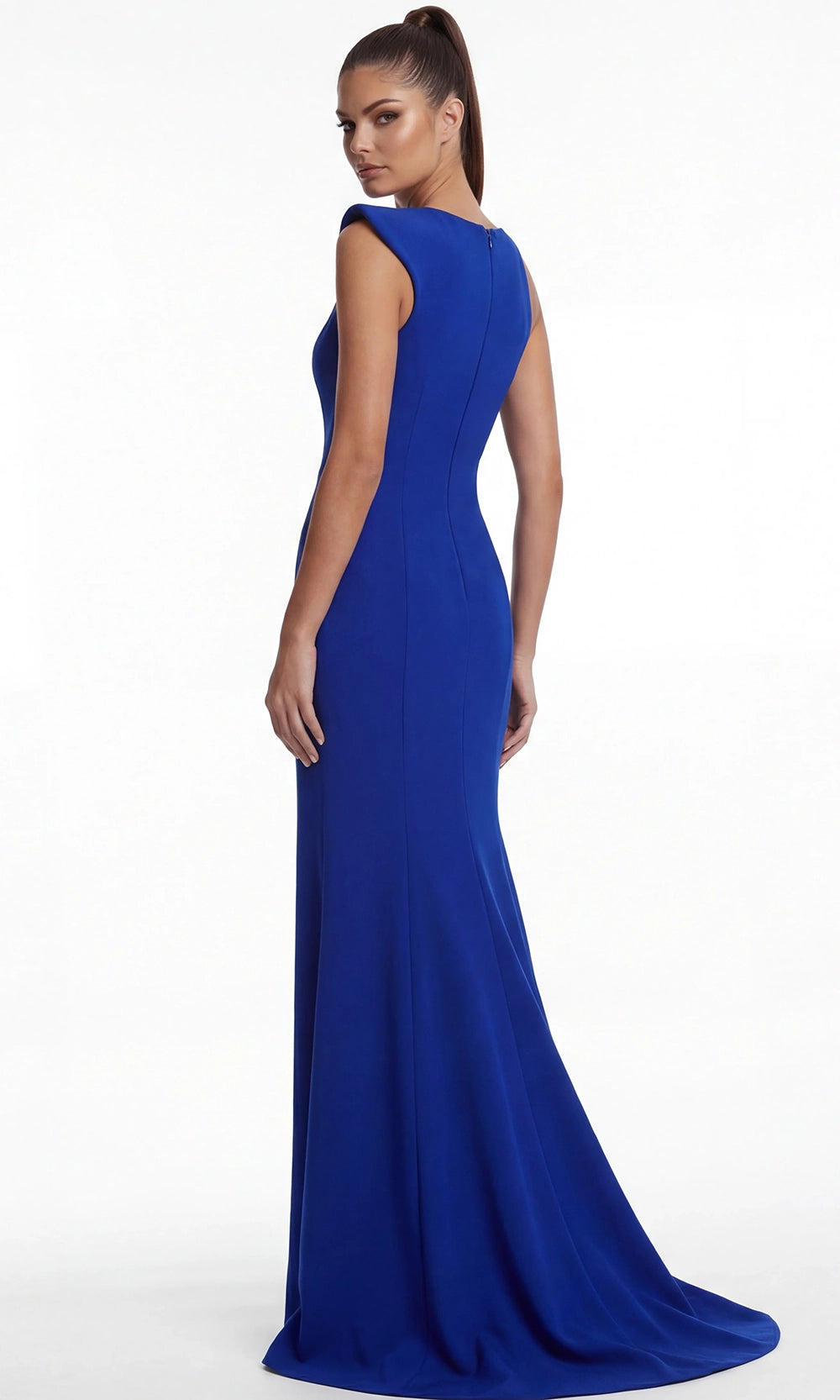 Jovani -49416 Asymmetric Cutout Mermaid Scuba Gown