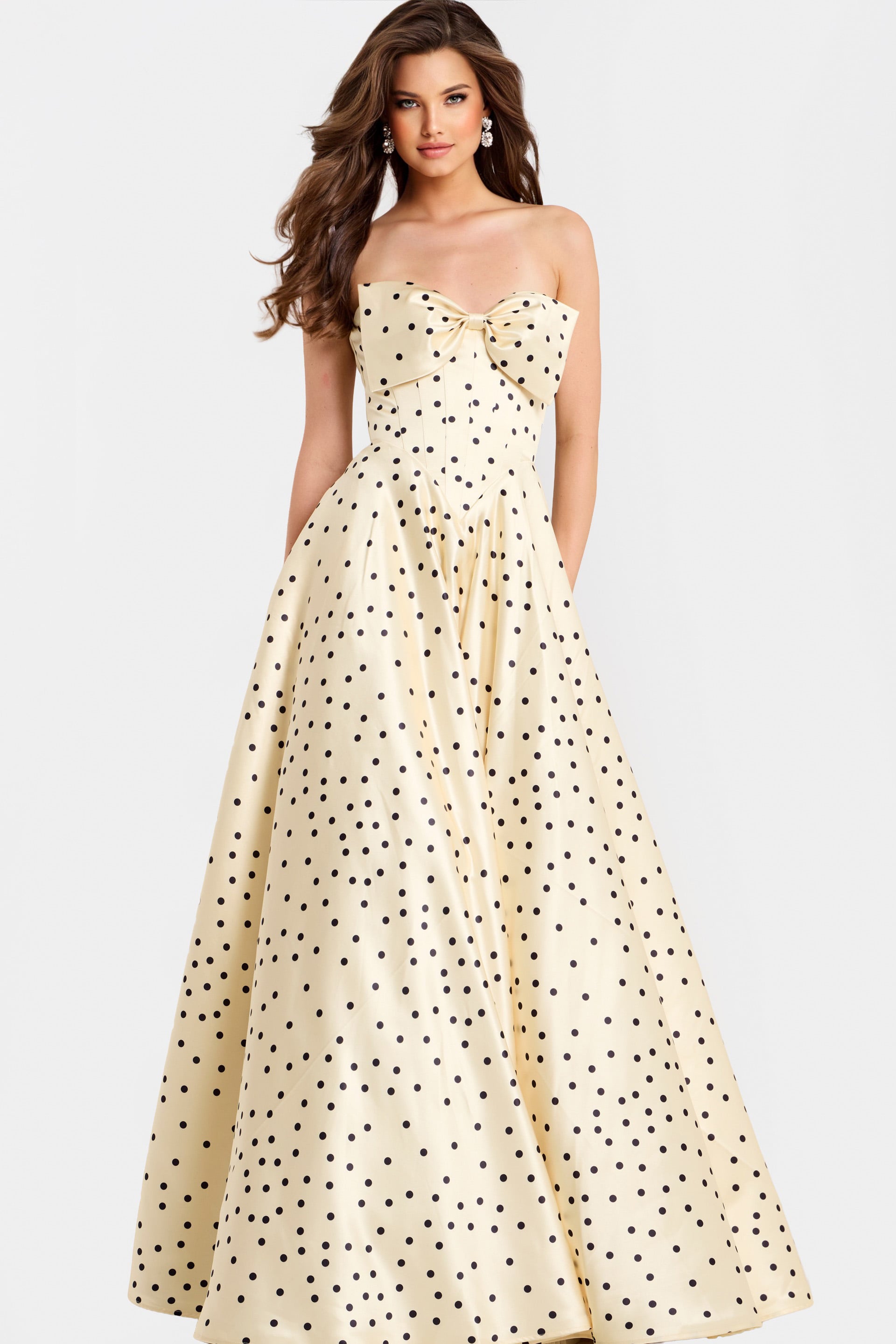 Jovani -49775 Sweetheart A-Line Satin Long Dress