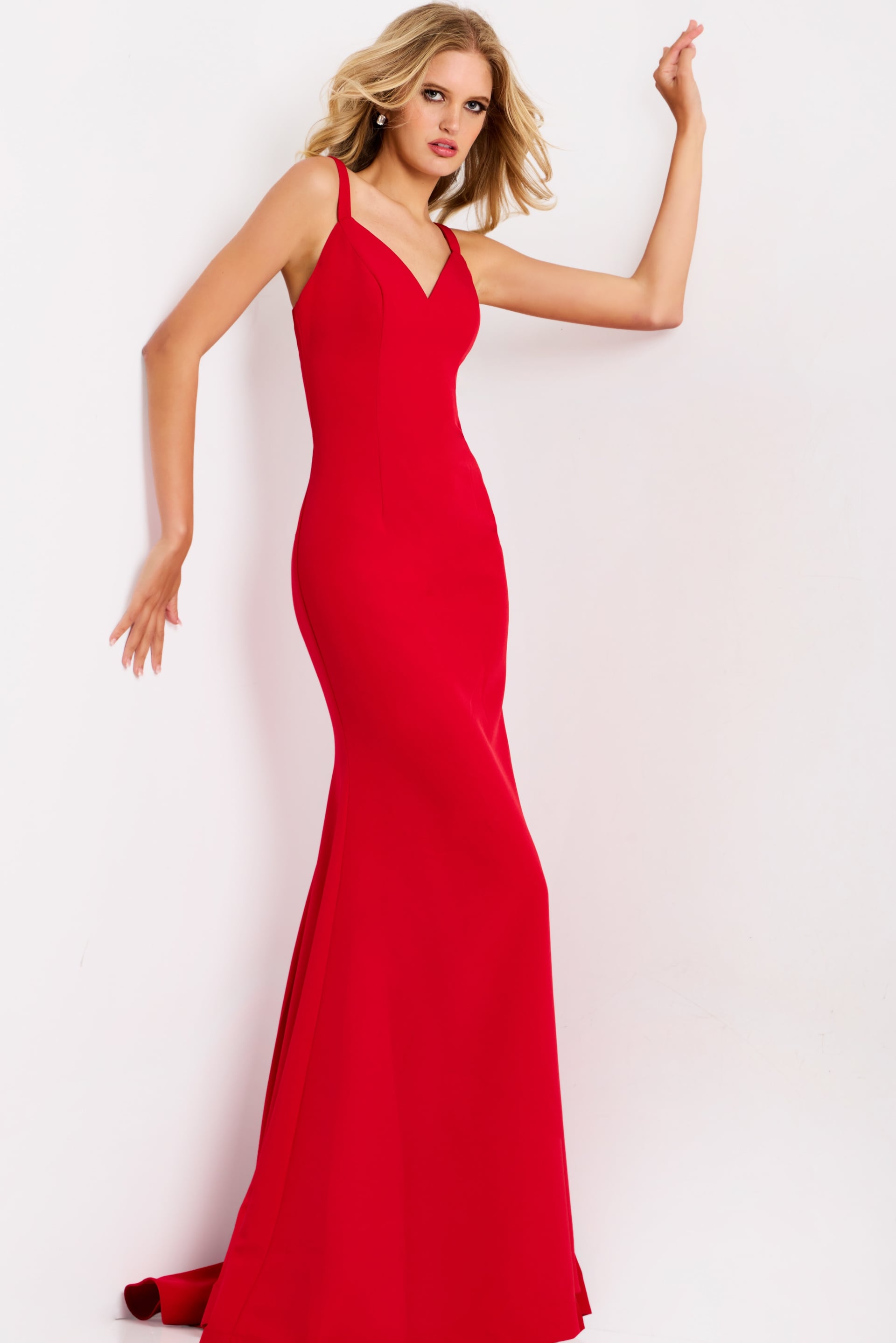 Jovani -49861 V-Neck Sweetheart Sheath Prom Gown