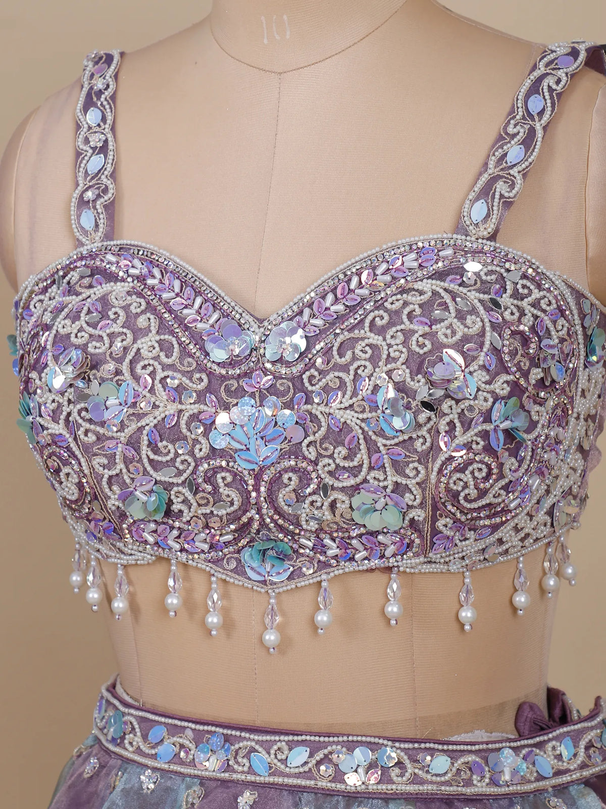 MyFashion KLS-2657 Rangrez Jashn Pearl Moti Tissue Lehenga