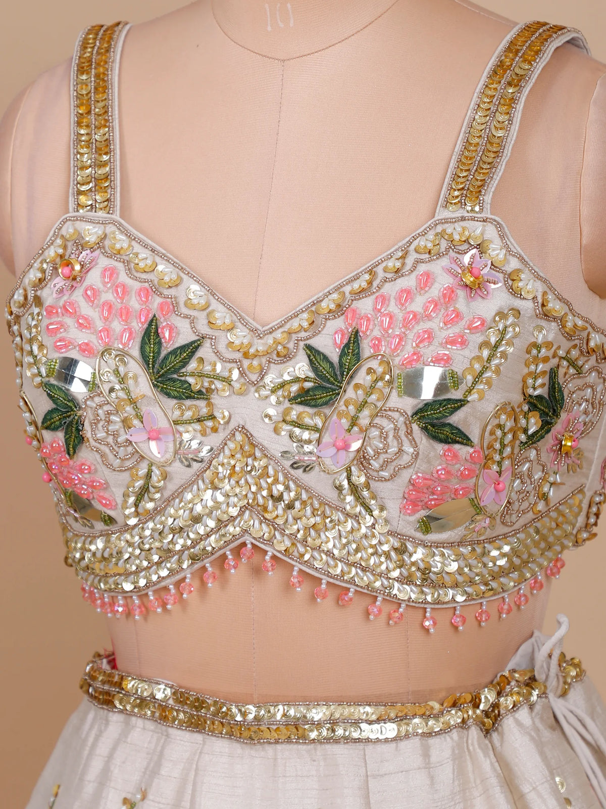 MyFashion KLS-2686 Raw Silk Lehenga with Thread & Moti Work
