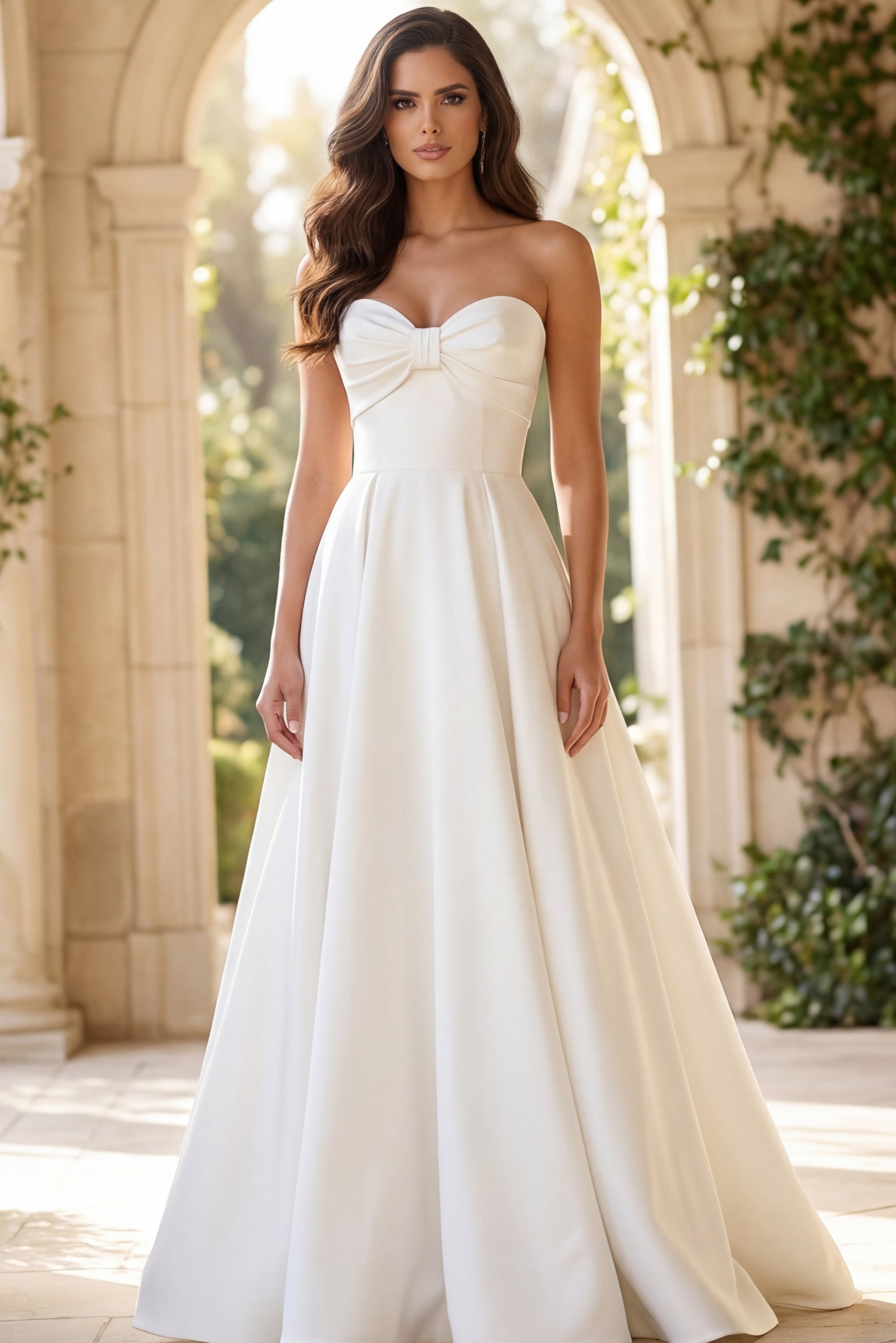 Jovani -50534 Strapless Sweetheart A Line Satin Gown