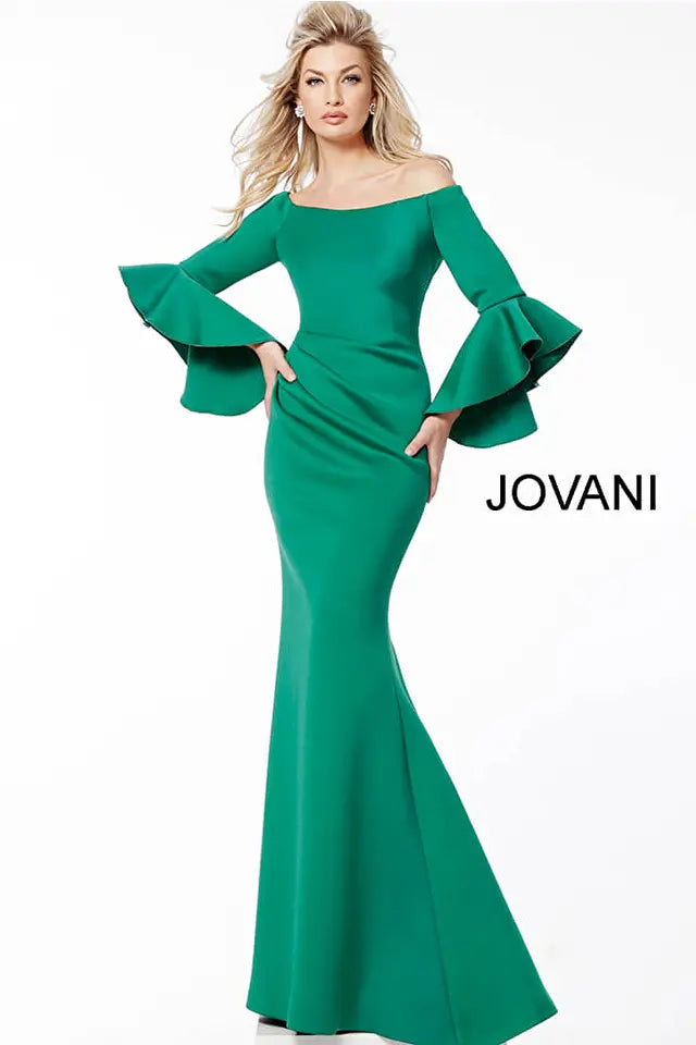 Jovani -59993 Off Shoulder Mermaid Evening Dress